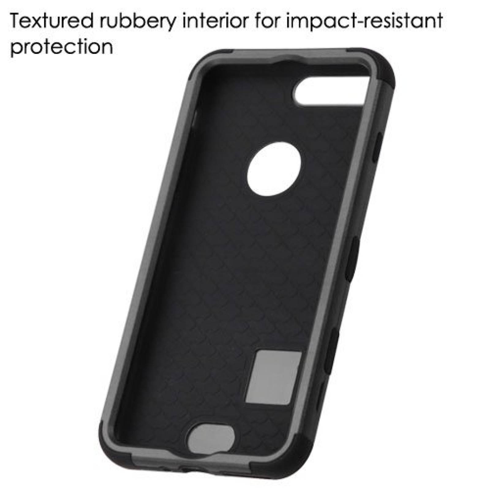 Funda Funda Case para iPhone 7 Plus Doble Protector de U as (Negro)