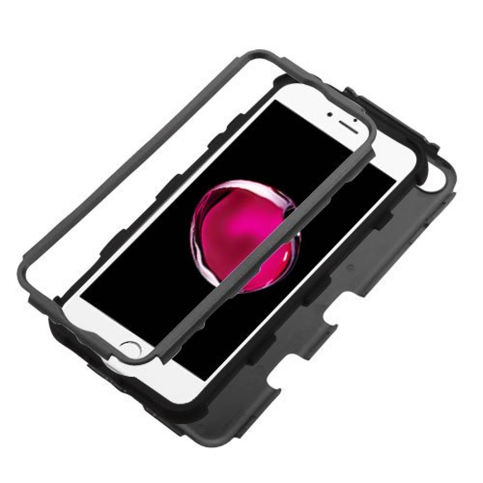 Funda Funda Case para iPhone 7 Plus Doble Protector de U as (Negro)