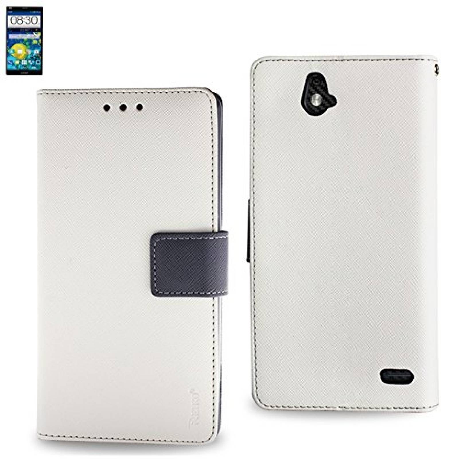 Funda Reiko Premium Wallet Case with Stand Flip Cover an ng - White