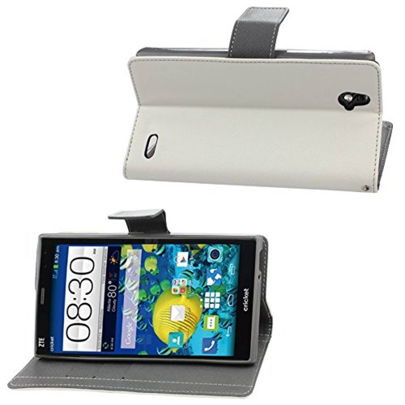 Funda Reiko Premium Wallet Case with Stand Flip Cover an ng - White