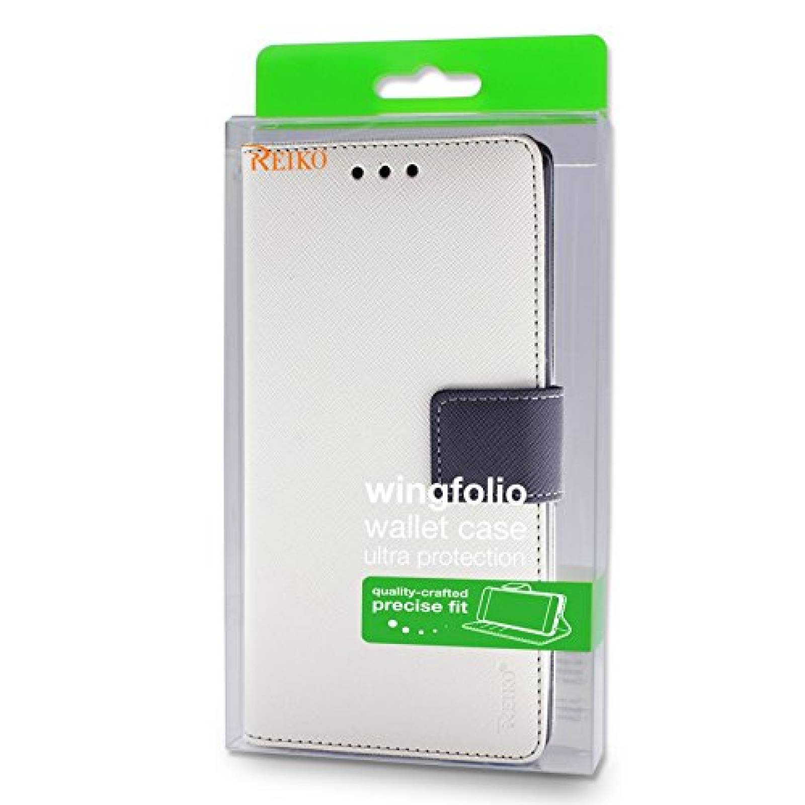 Funda Reiko Premium Wallet Case with Stand Flip Cover an ng - White