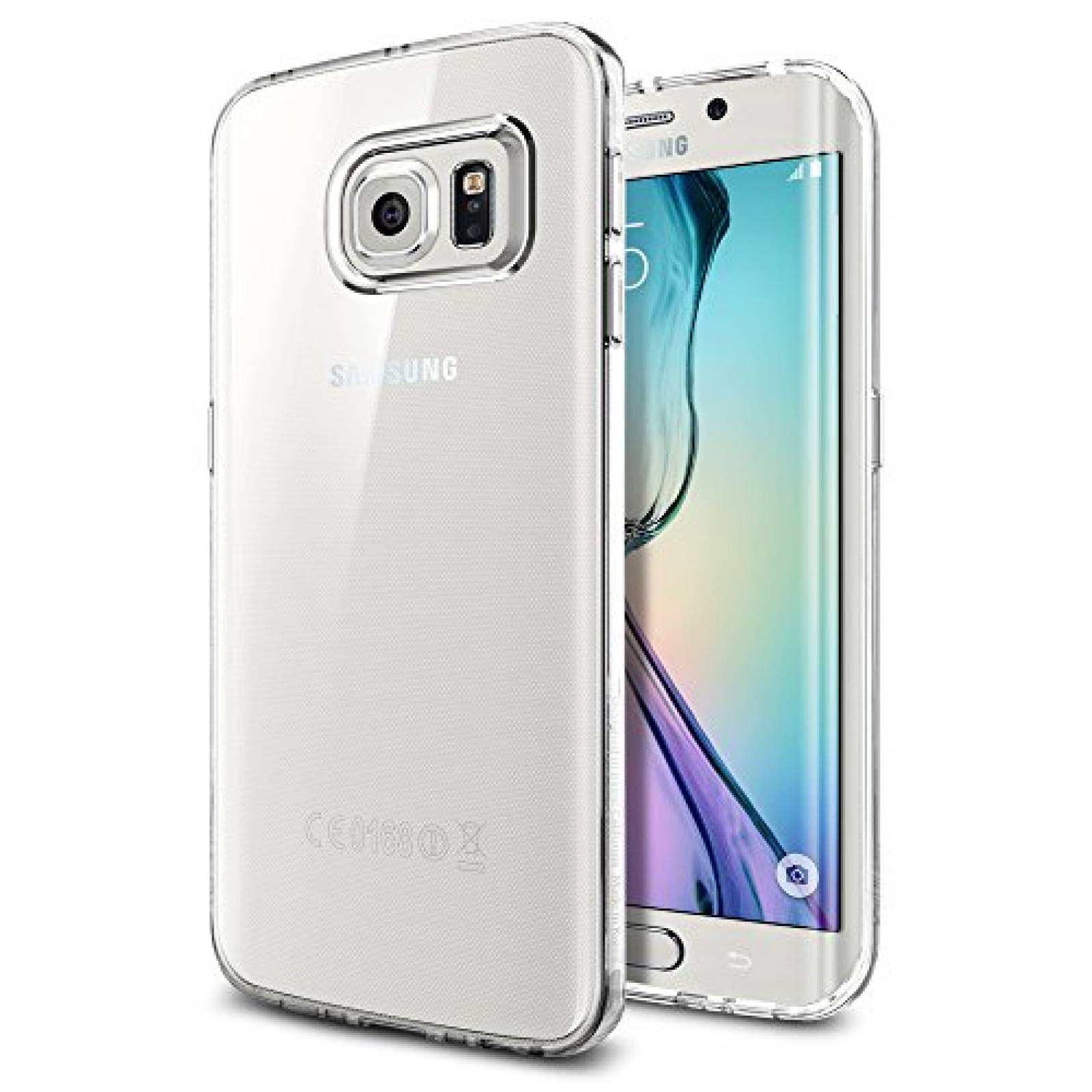 Funda Spigen Funda para Galaxy S6 Edge, Liquid Crystal, Cristalino