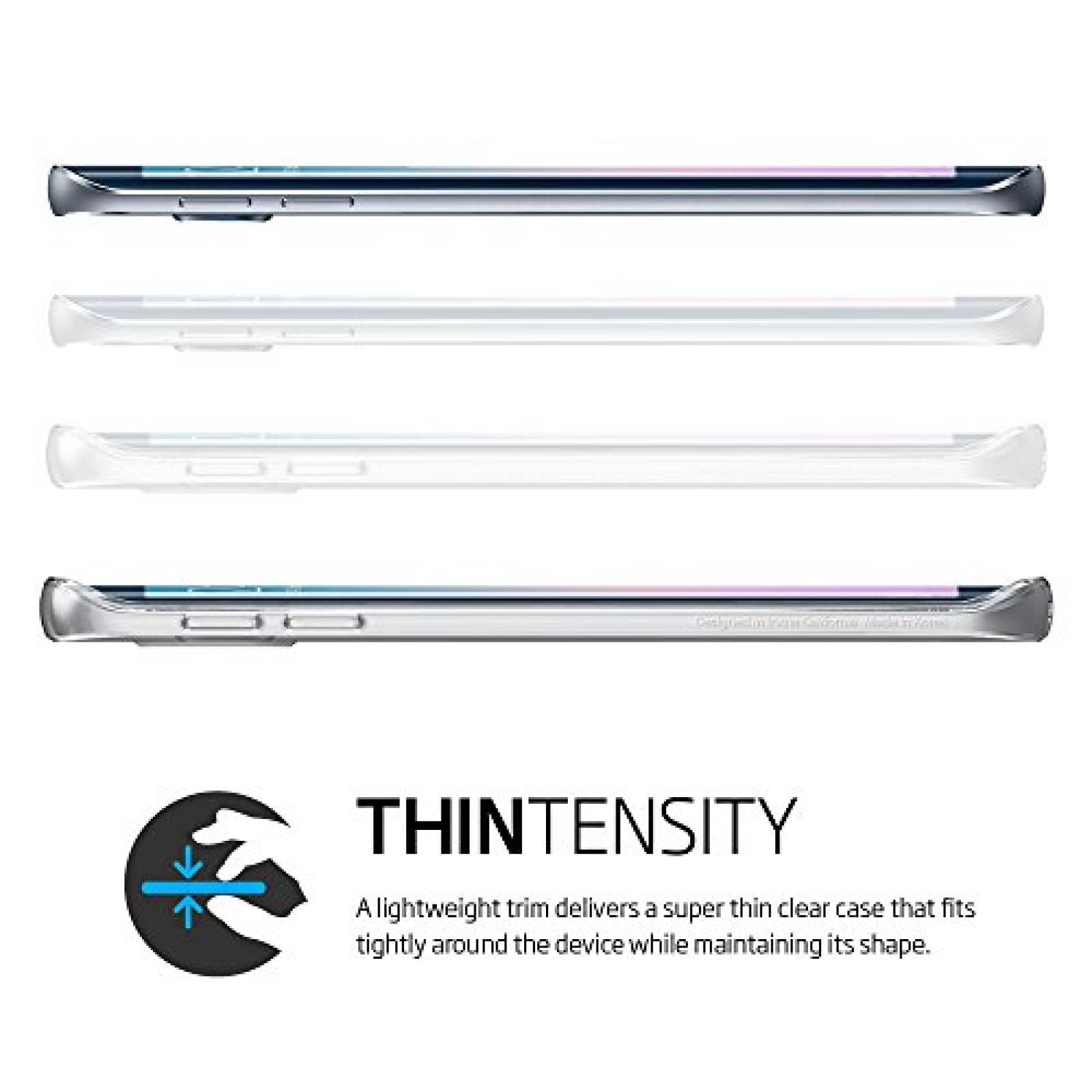 Funda Spigen Funda para Galaxy S6 Edge, Liquid Crystal, Cristalino