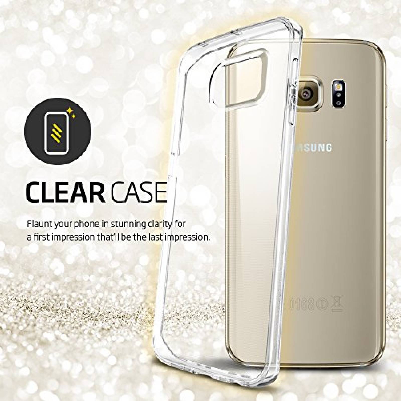 Funda Spigen Funda para Galaxy S6 Edge, Liquid Crystal, Cristalino