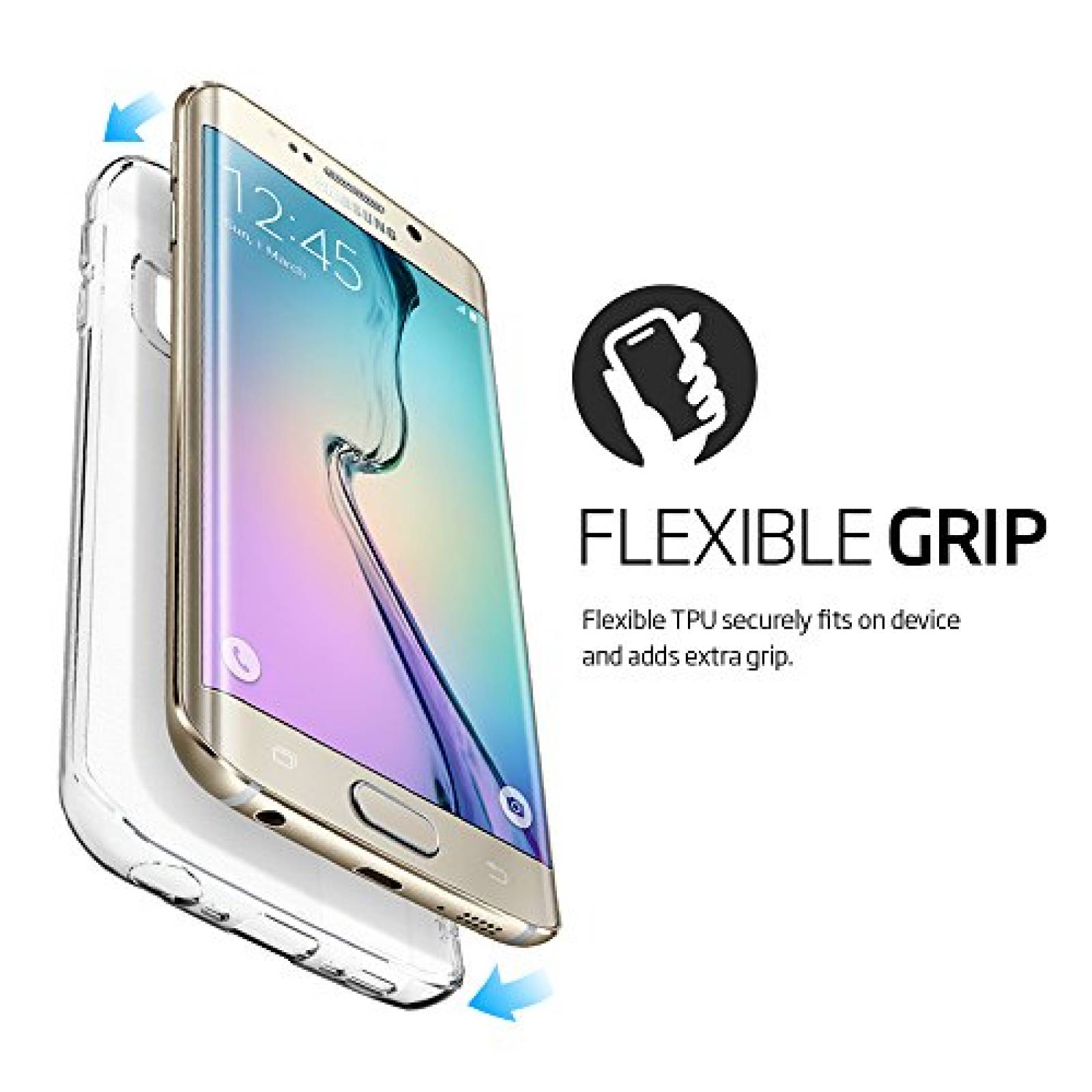 Funda Spigen Funda para Galaxy S6 Edge, Liquid Crystal, Cristalino