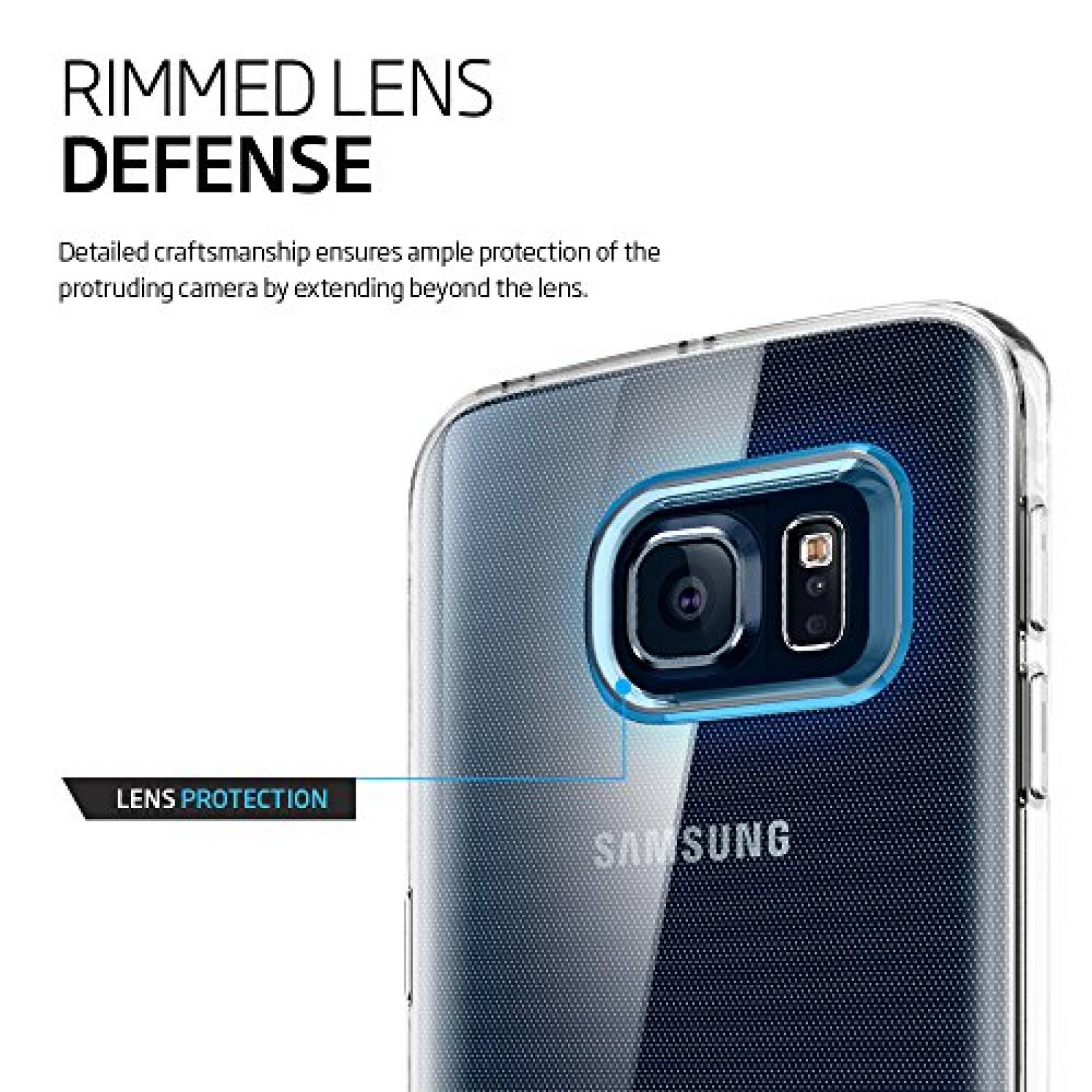 Funda Spigen Funda para Galaxy S6 Edge, Liquid Crystal, Cristalino