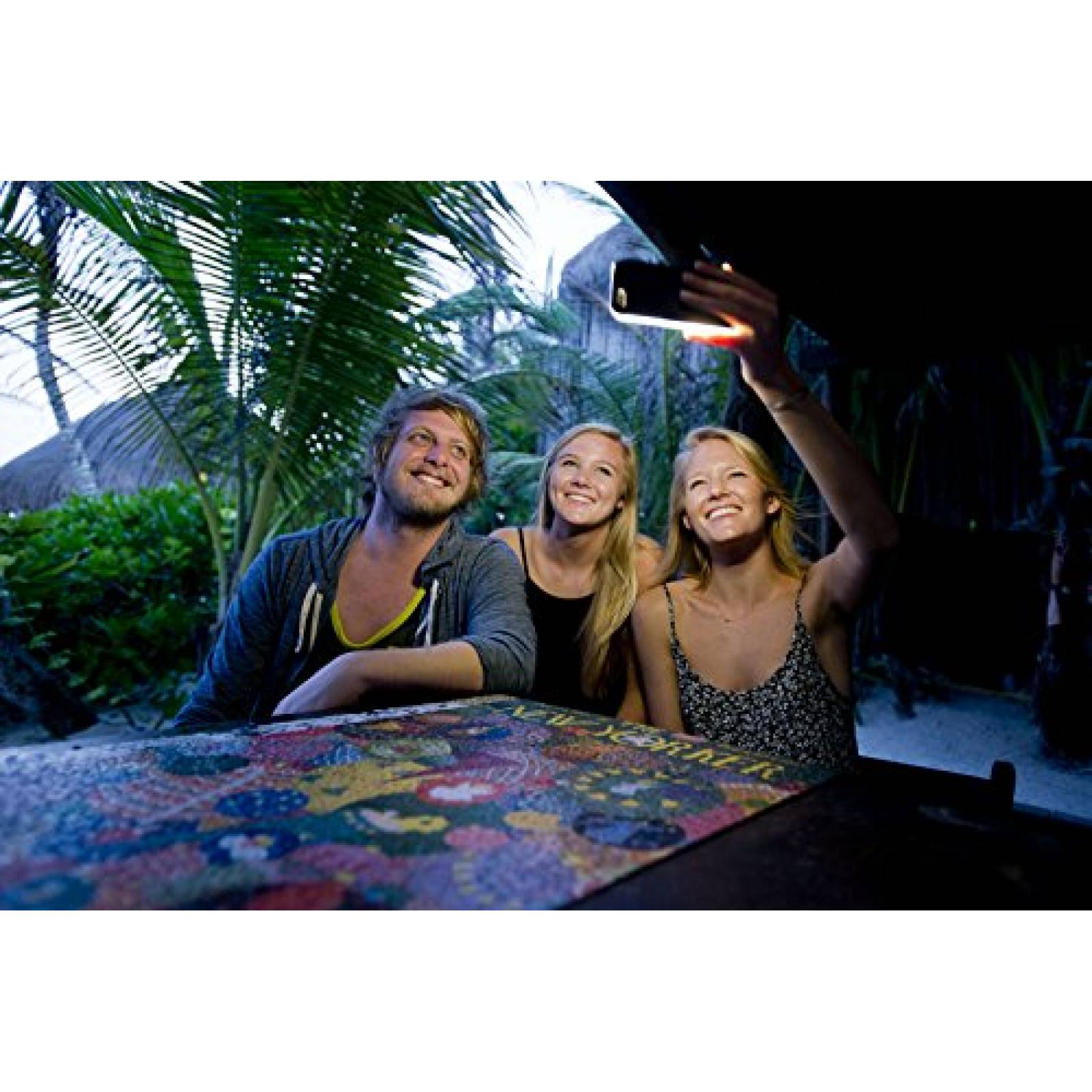 Funda LuMee Two, Carcasa iluminada para teléfono Celular Negro Mate