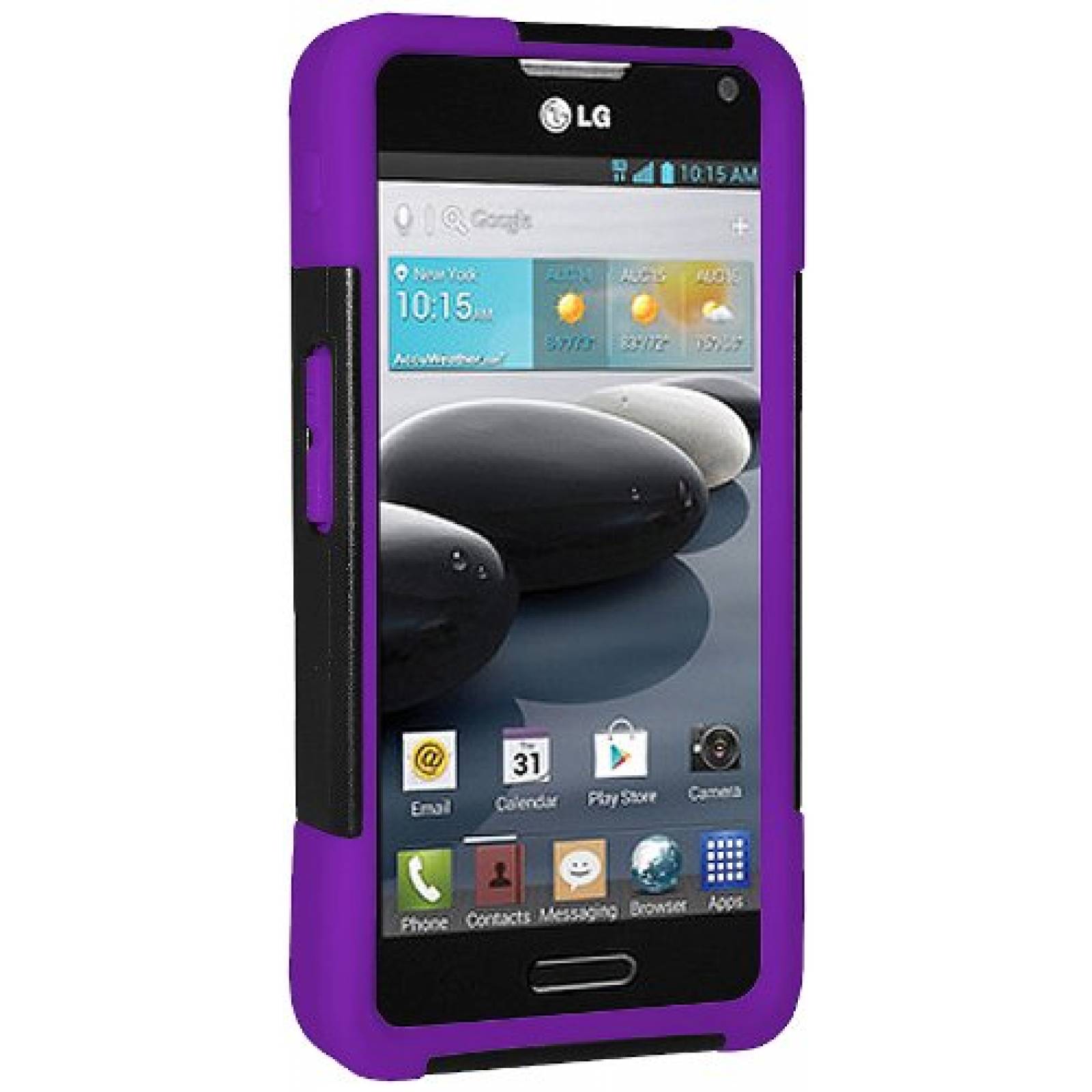 Funda Amzer AMZ96293 Double Layer Hybrid Case Cover with ark Purple
