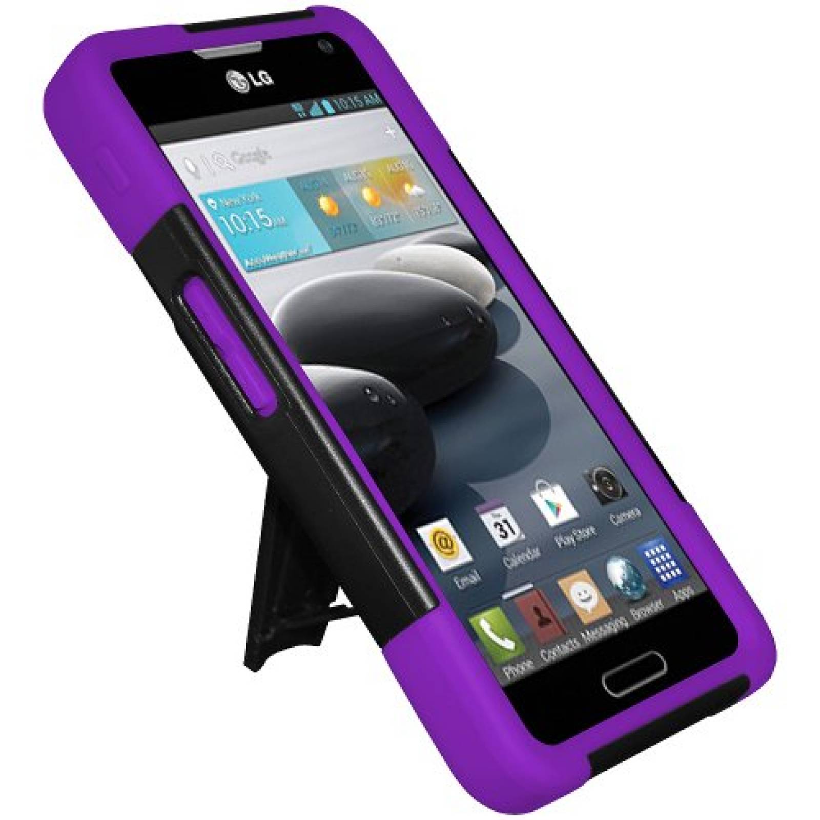 Funda Amzer AMZ96293 Double Layer Hybrid Case Cover with ark Purple