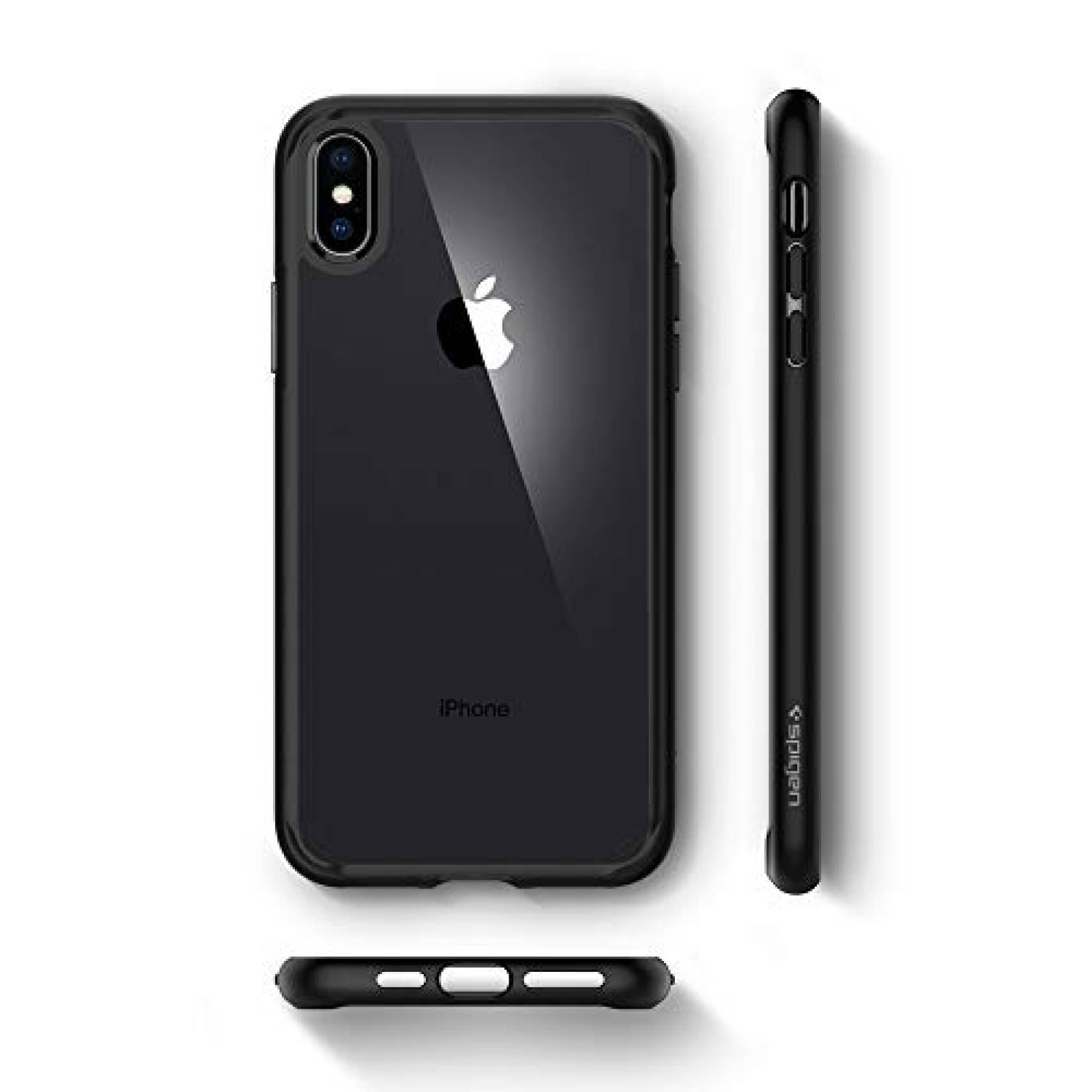 Funda iPhone X funda, iPhone 10 funda, Spigen Ultra Hybr atte Black