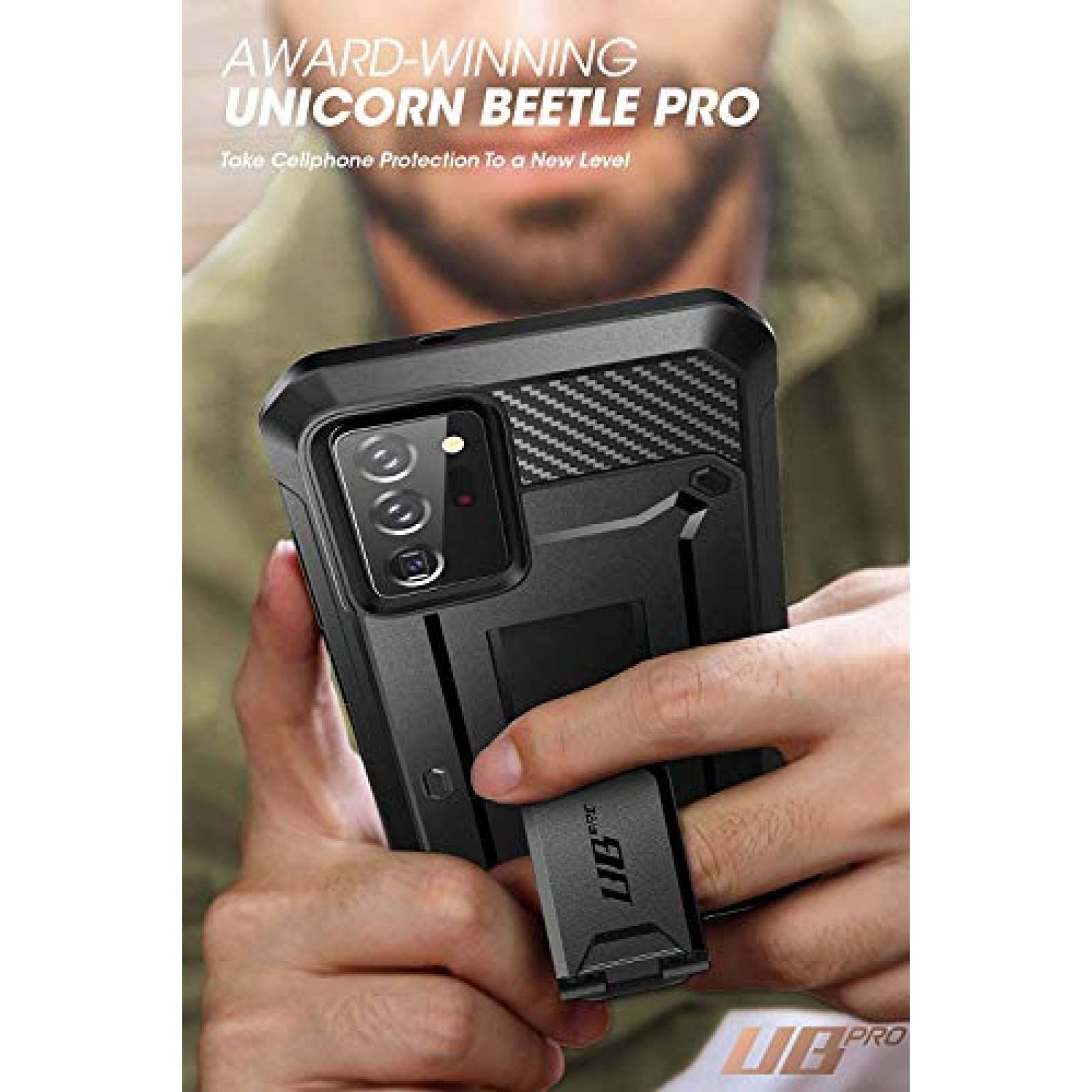 Funda SUPCASE Funda Samsung Galaxy Note 20 Ultra [Unicorn Beetle Pro] Resistente y función Atril Carcasa sin Protector de Pantalla Integrado Case-Negro