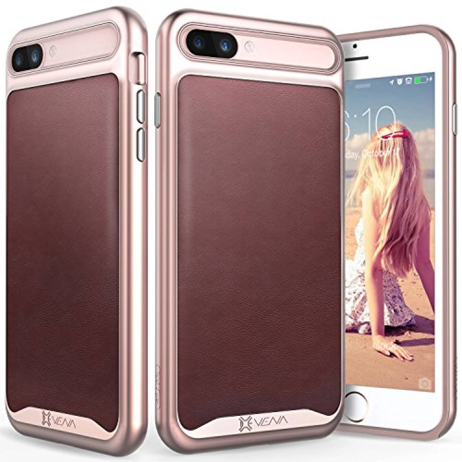 Funda VENA VLuxe - Funda Doble para iPhone 7 Plus (5.5") /Rose Gold