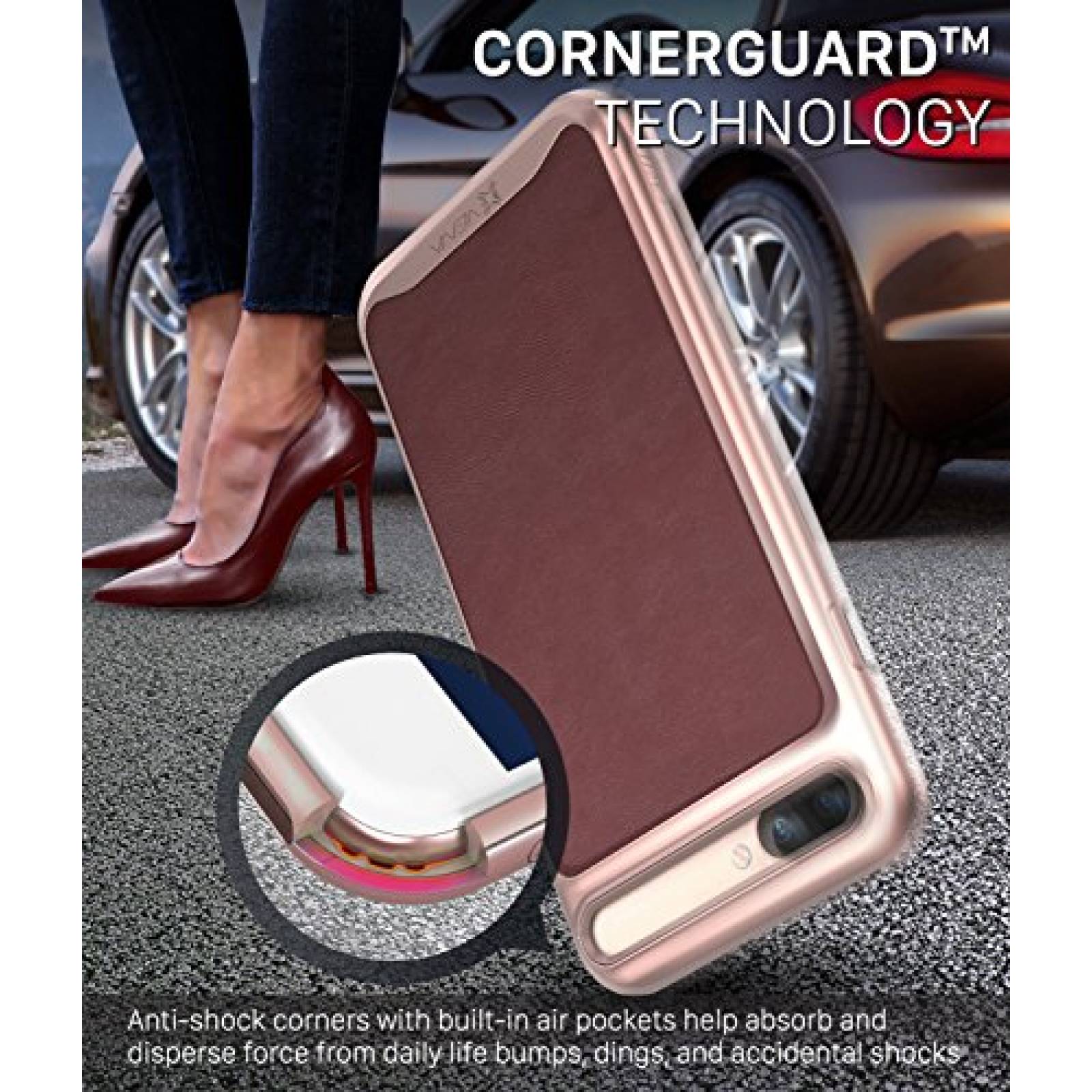 Funda VENA VLuxe - Funda Doble para iPhone 7 Plus (5.5") /Rose Gold