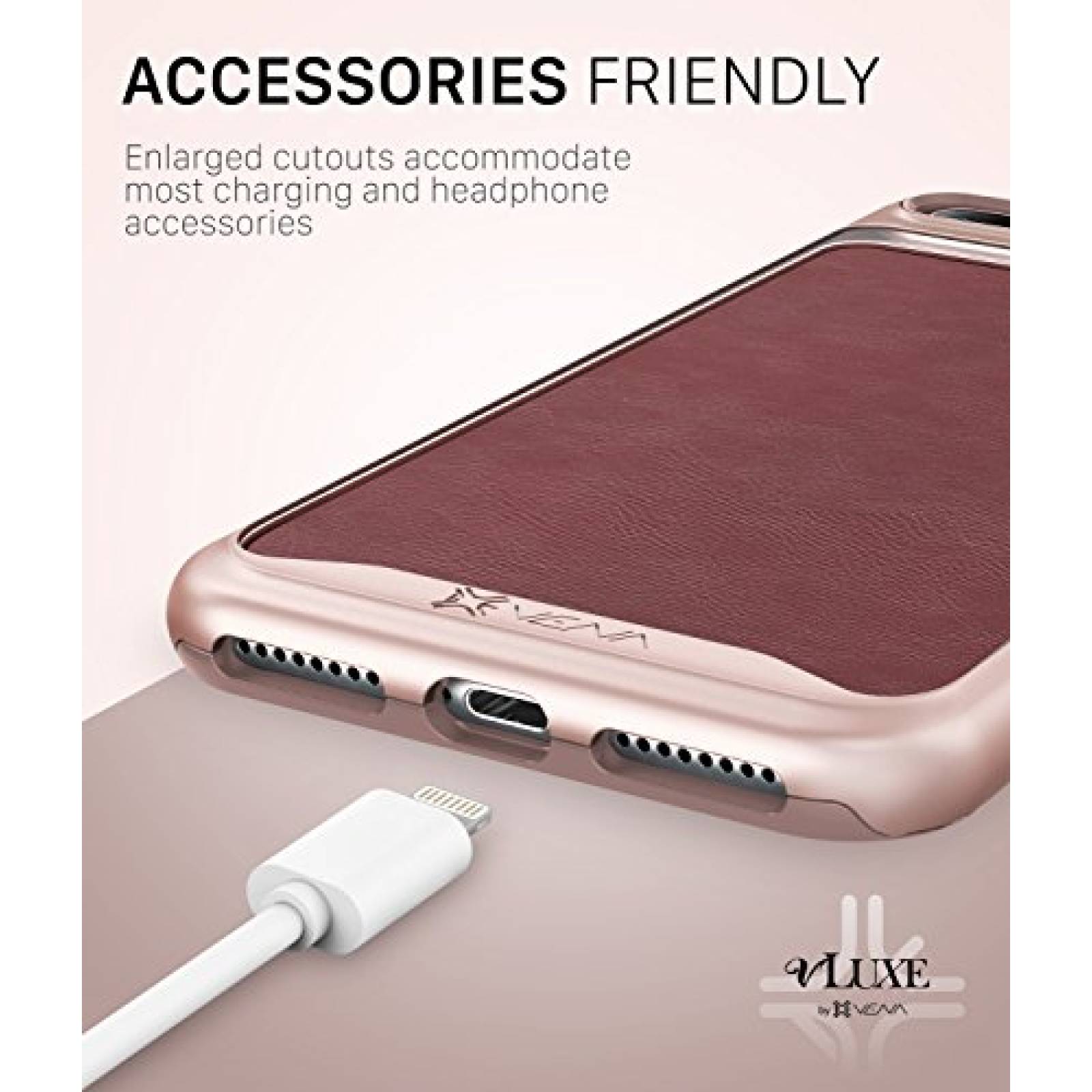 Funda VENA VLuxe - Funda Doble para iPhone 7 Plus (5.5") /Rose Gold