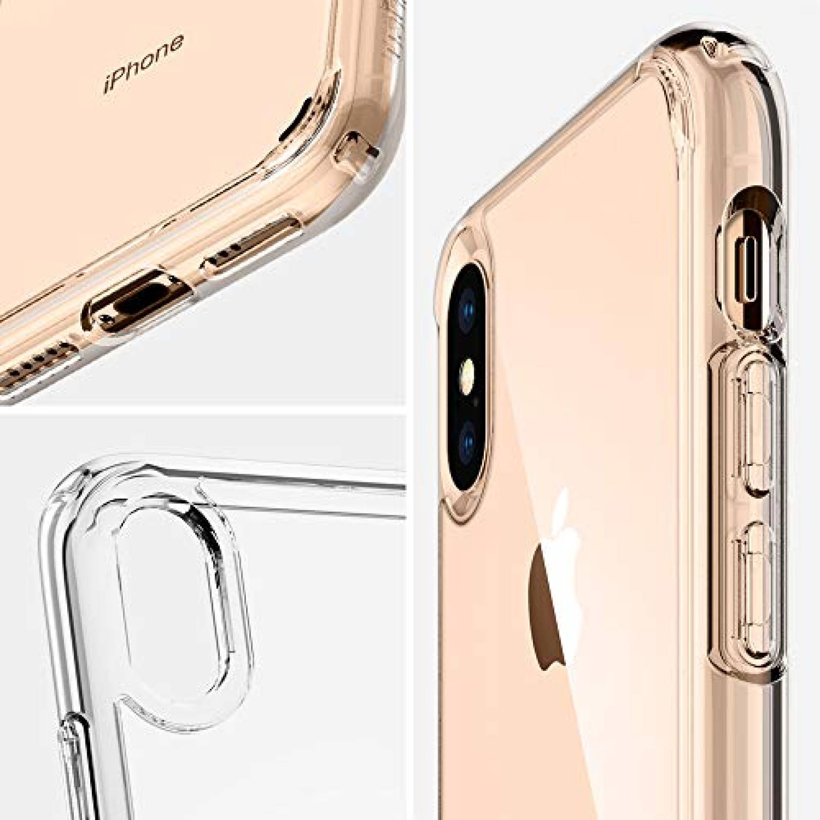 Funda iPhone X funda, iPhone 10 funda, Spigen Ultra Hybr stal Clear