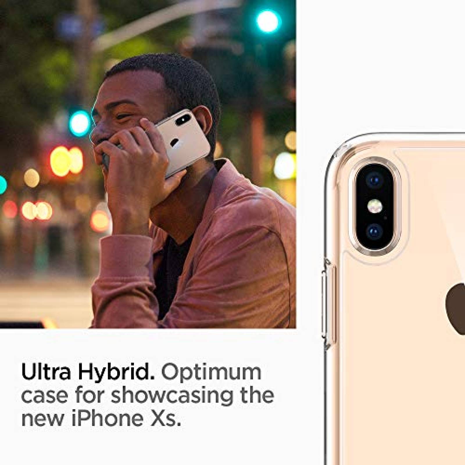Funda iPhone X funda, iPhone 10 funda, Spigen Ultra Hybr stal Clear