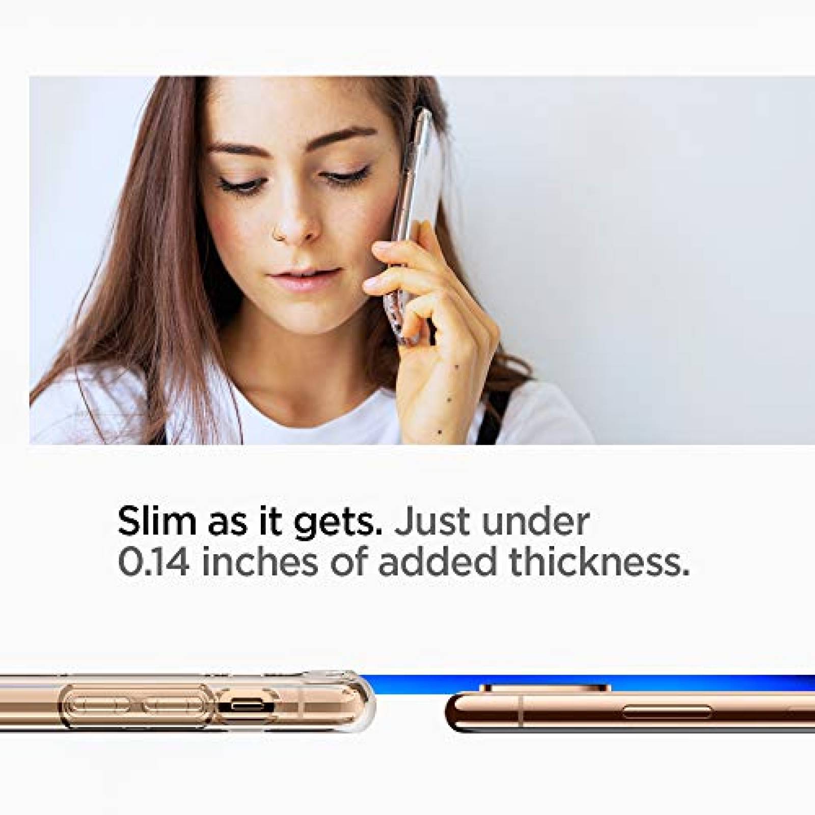 Funda iPhone X funda, iPhone 10 funda, Spigen Ultra Hybr stal Clear