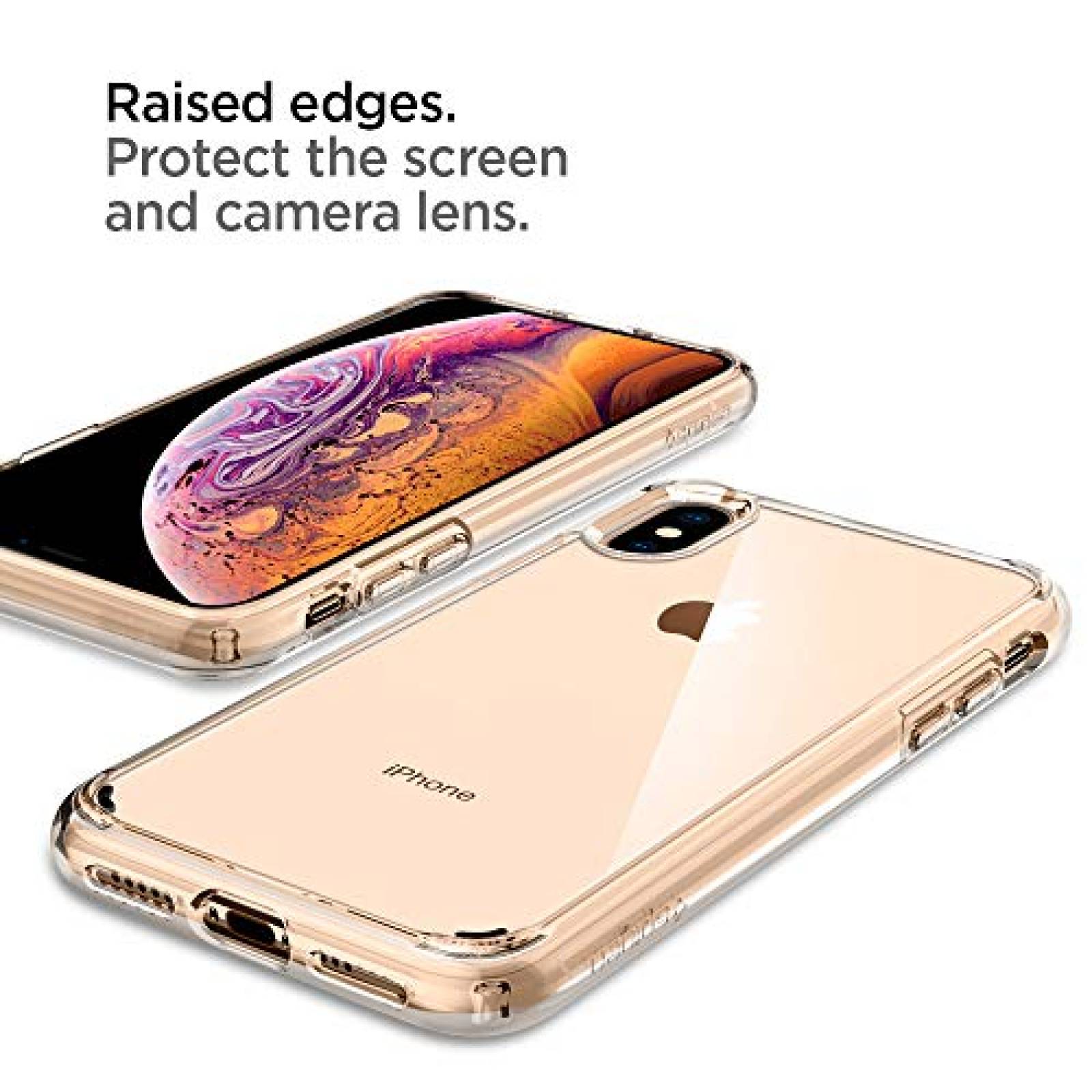 Funda iPhone X funda, iPhone 10 funda, Spigen Ultra Hybr stal Clear