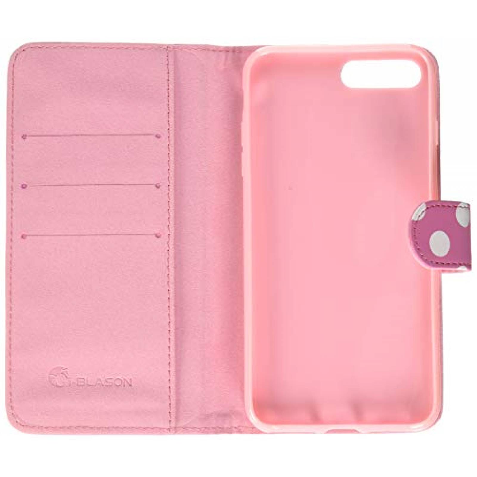 Funda i-Blason iPhone 7 Plus Case, Leather [Wallet Case] (Dal-Pink)