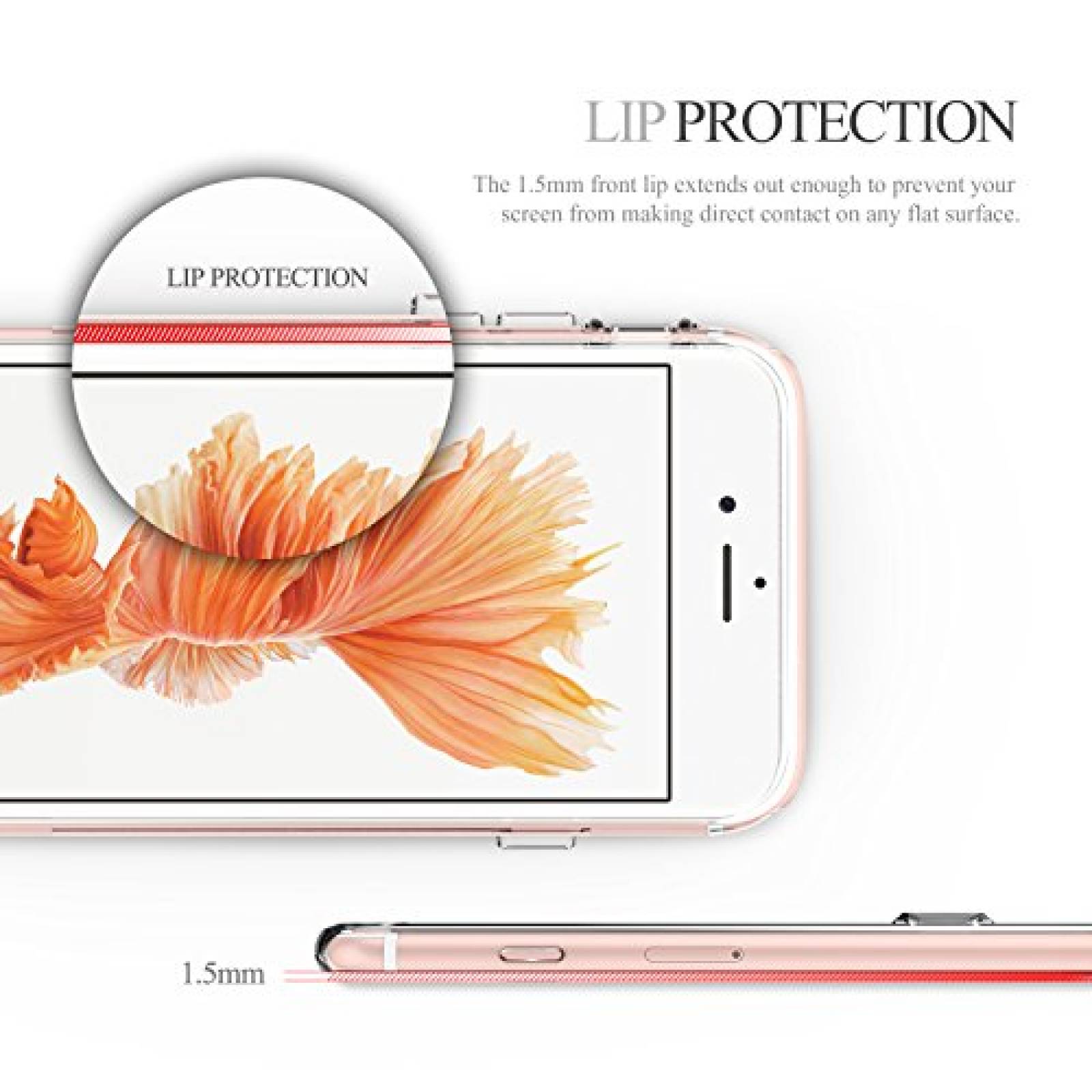 Funda Obliq Estuche para iPhone 6S con Soporte de Metal, ansparente
