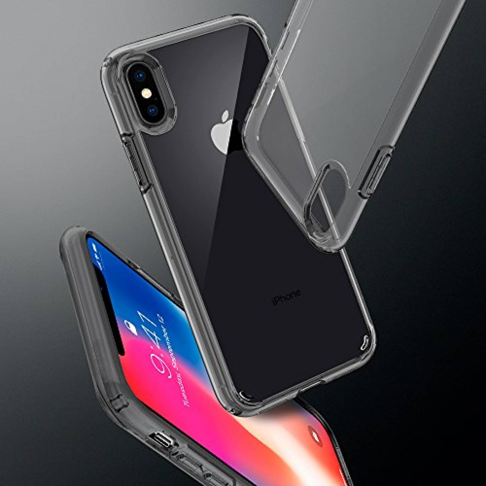 Funda Funda iPhone Xs, Funda iPhone X, Spigen Ultra Hybr ce Crystal