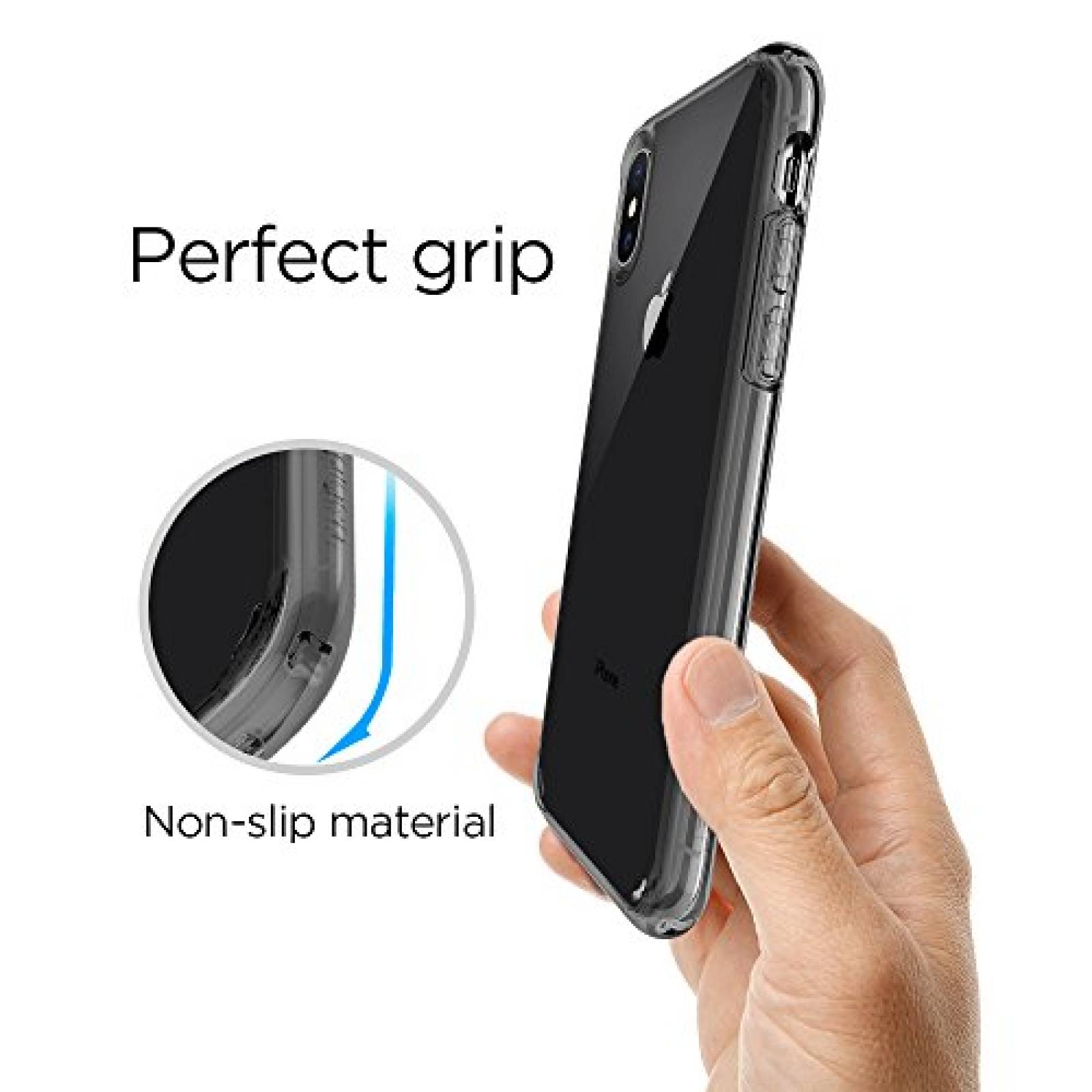 Funda Funda iPhone Xs, Funda iPhone X, Spigen Ultra Hybr ce Crystal