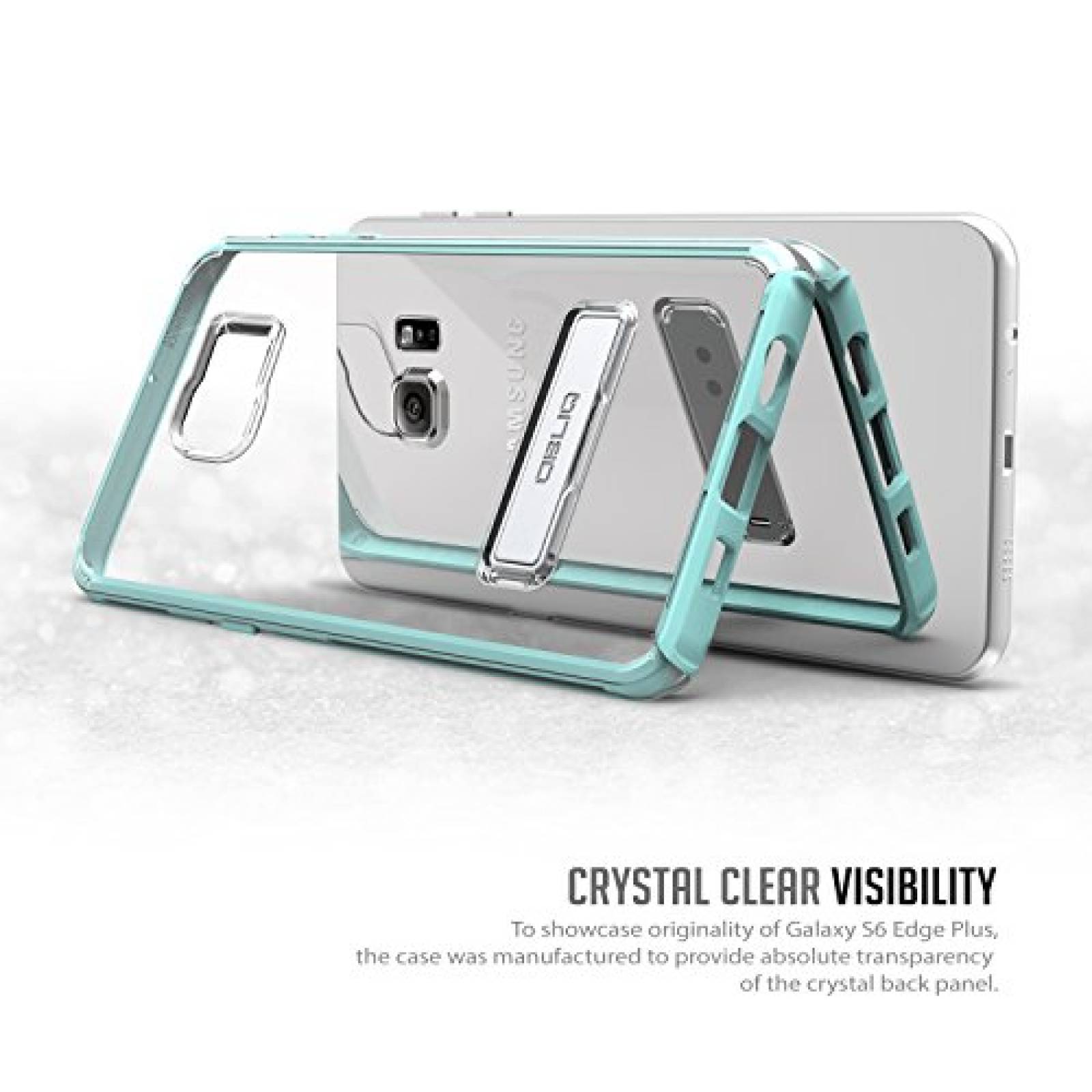 Funda Obliq Estuche Duro para Galaxy S6 Edge Plus (Verde Impactos)