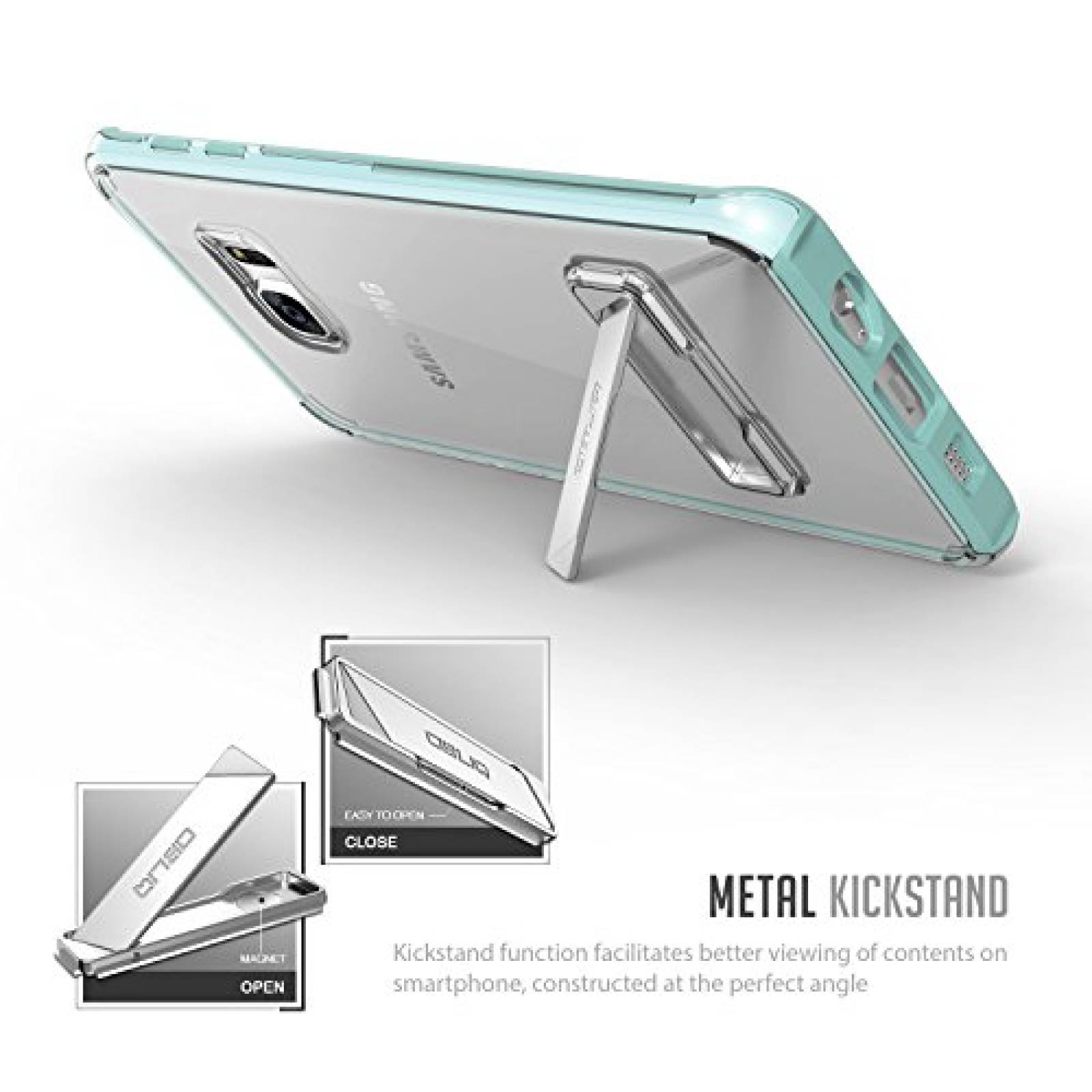 Funda Obliq Estuche Duro para Galaxy S6 Edge Plus (Verde Impactos)