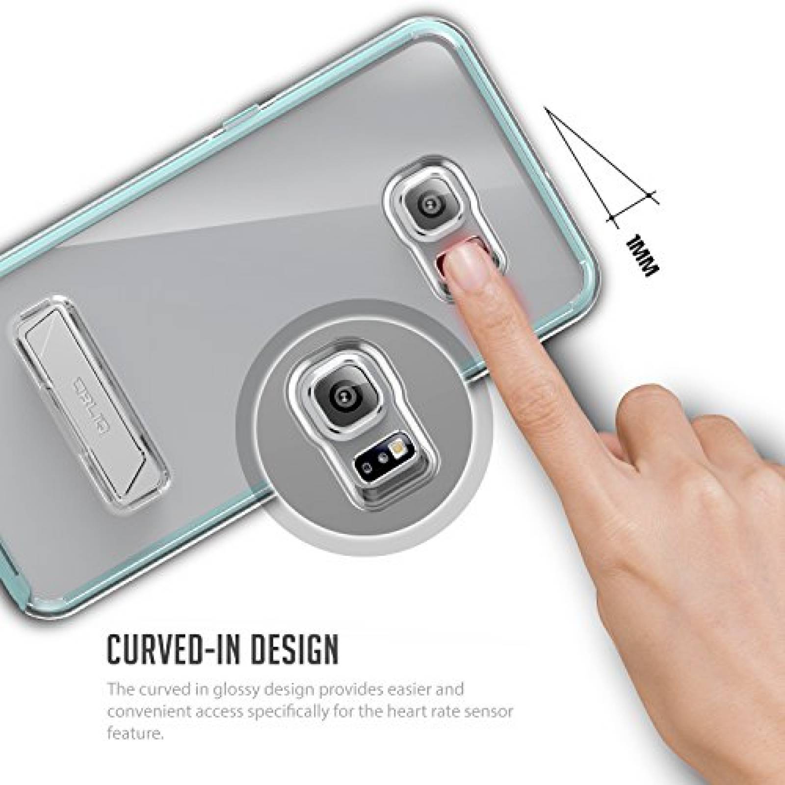 Funda Obliq Estuche Duro para Galaxy S6 Edge Plus (Verde Impactos)