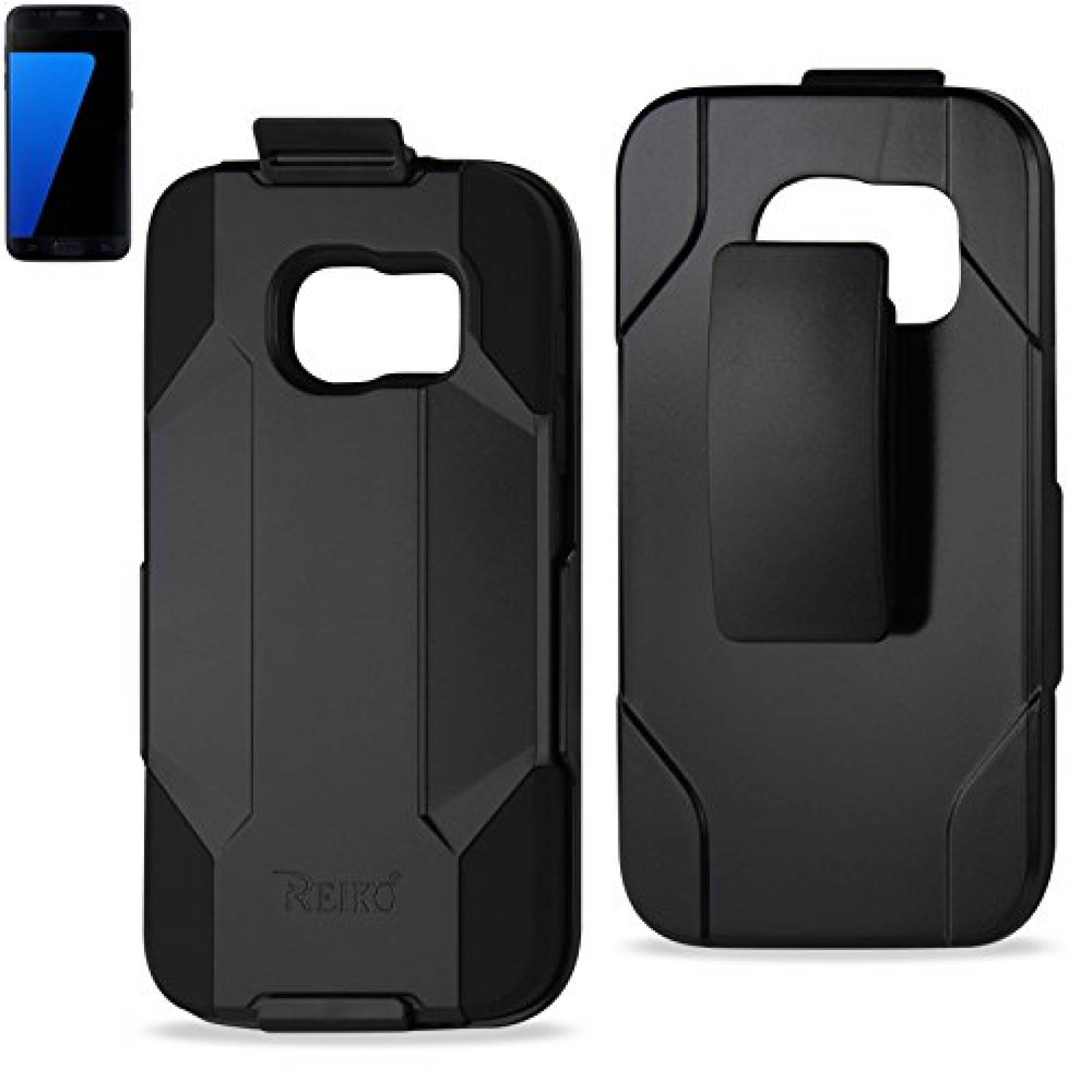 Funda Reiko Samsung Galaxy S7 Hybrid Heavy Duty Holster  ng - Black
