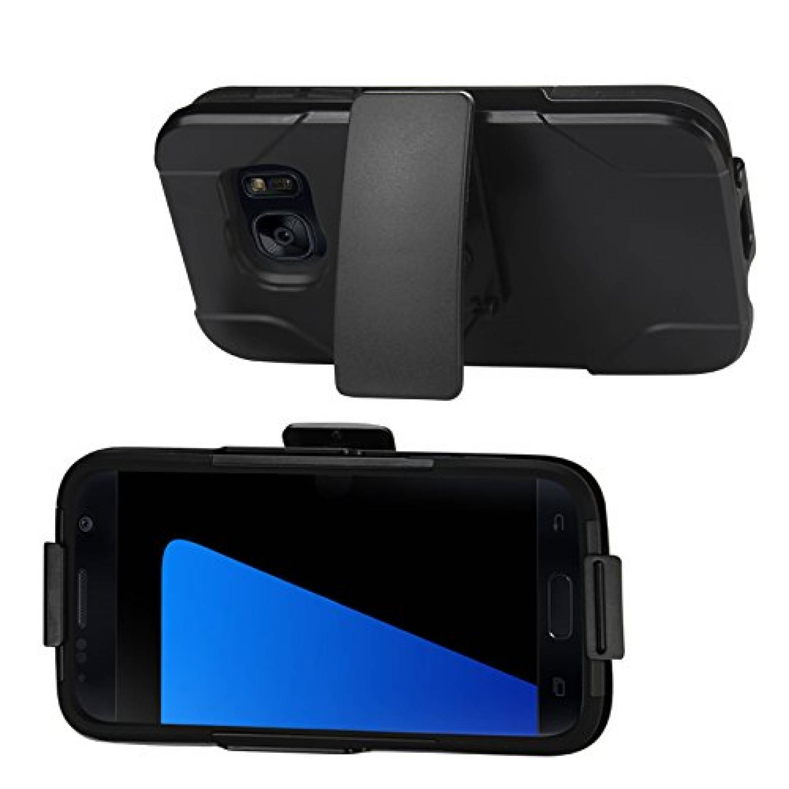 Funda Reiko Samsung Galaxy S7 Hybrid Heavy Duty Holster  ng - Black