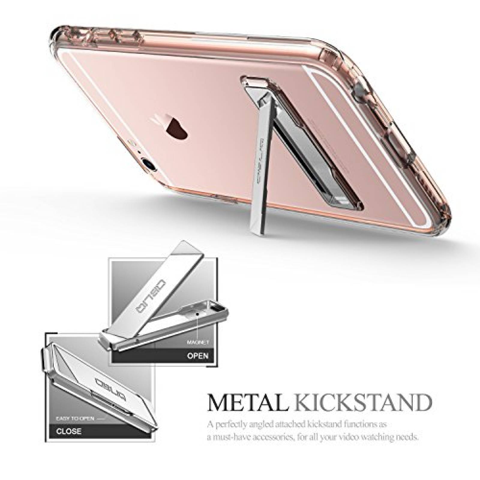 Funda Obliq Estuche para iPhone 6S Plus con Soporte de M , Oro Rosa