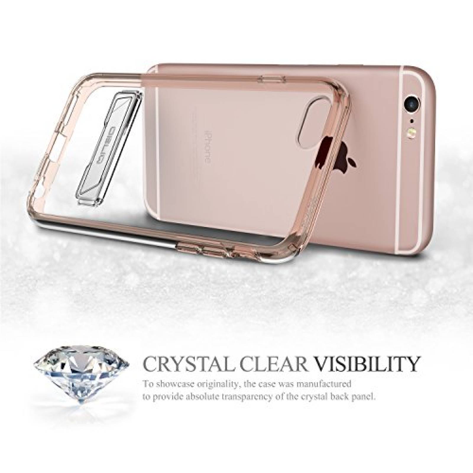 Funda Obliq Estuche para iPhone 6S Plus con Soporte de M , Oro Rosa