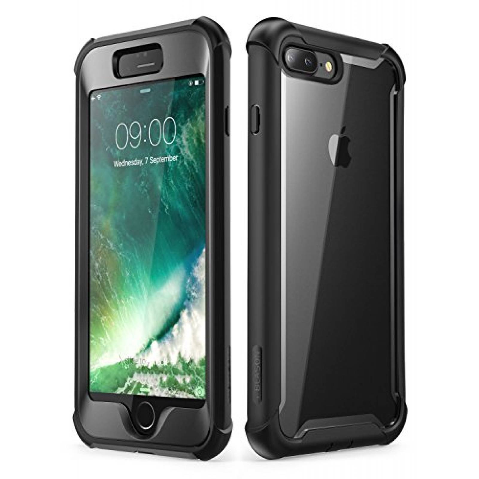 Funda i-Blason iPhone 8 Plus Case, iPhone 7 Plus Case, [ us (Black)