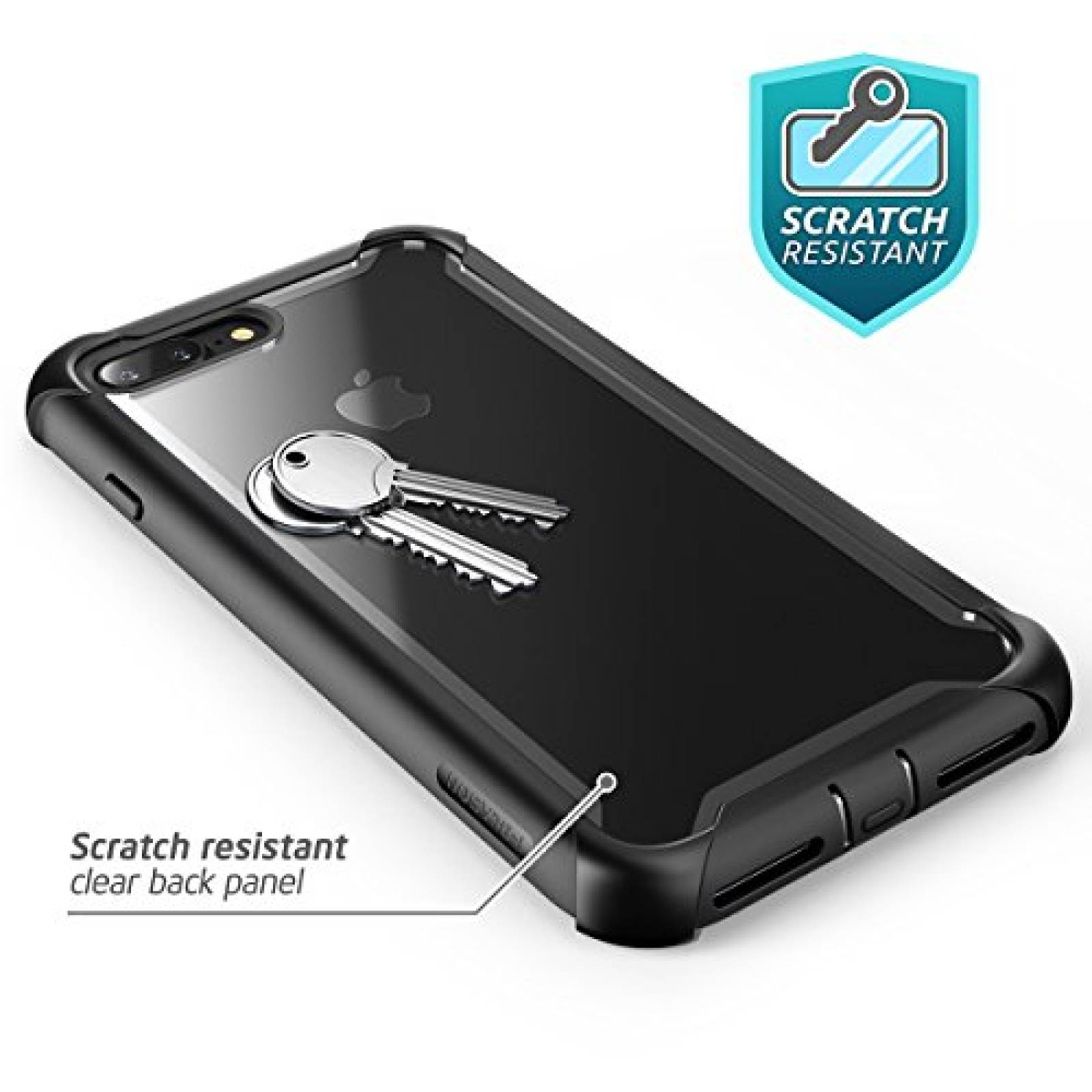 Funda i-Blason iPhone 8 Plus Case, iPhone 7 Plus Case, [ us (Black)