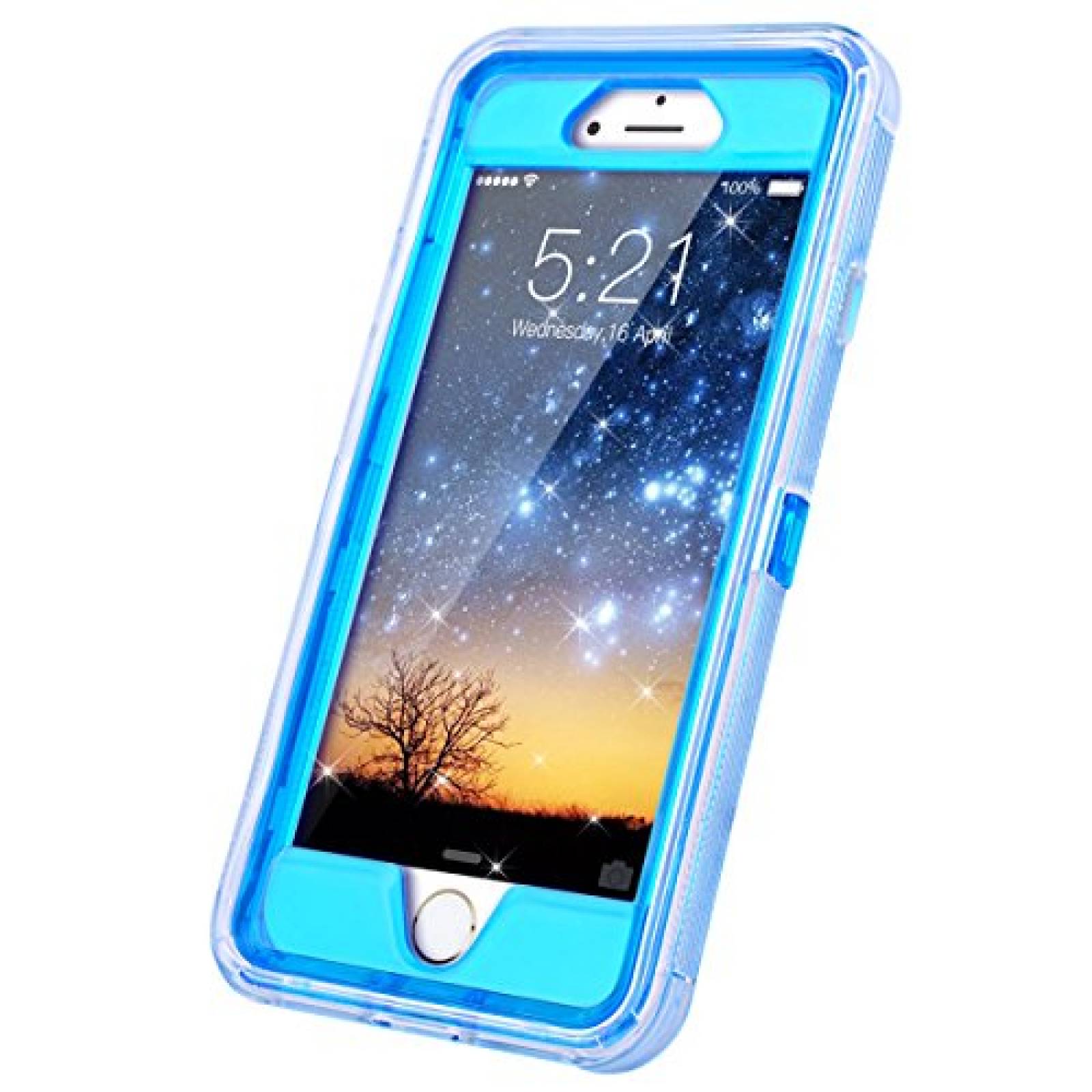 Funda Dexnor iPhone 7 Plus Case, Glitter 3D Bling Sparkl lus - Blue