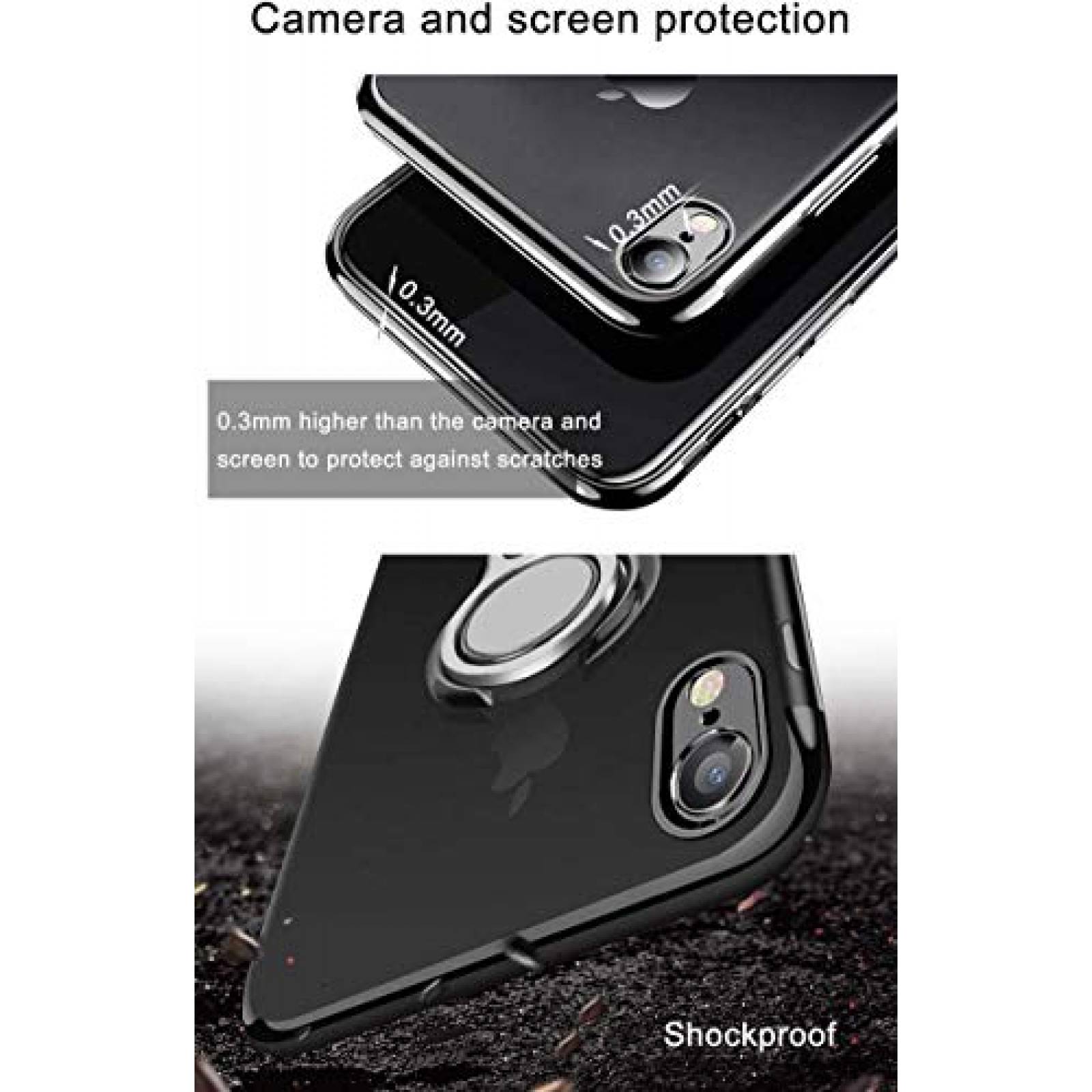 Funda Emoly diseñado para iPhone XR Funda Transparente, olor Negro