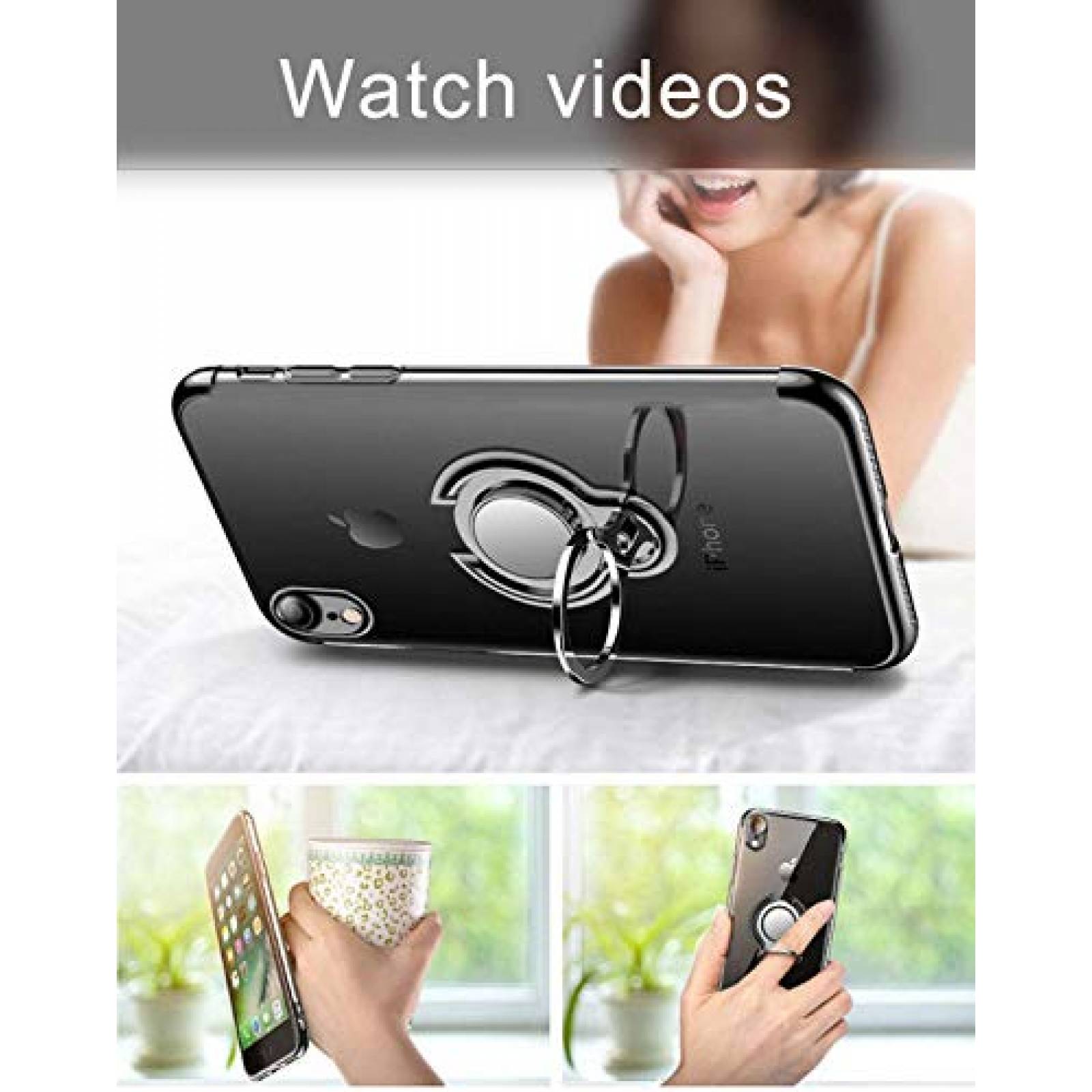 Funda Emoly diseñado para iPhone XR Funda Transparente, olor Negro