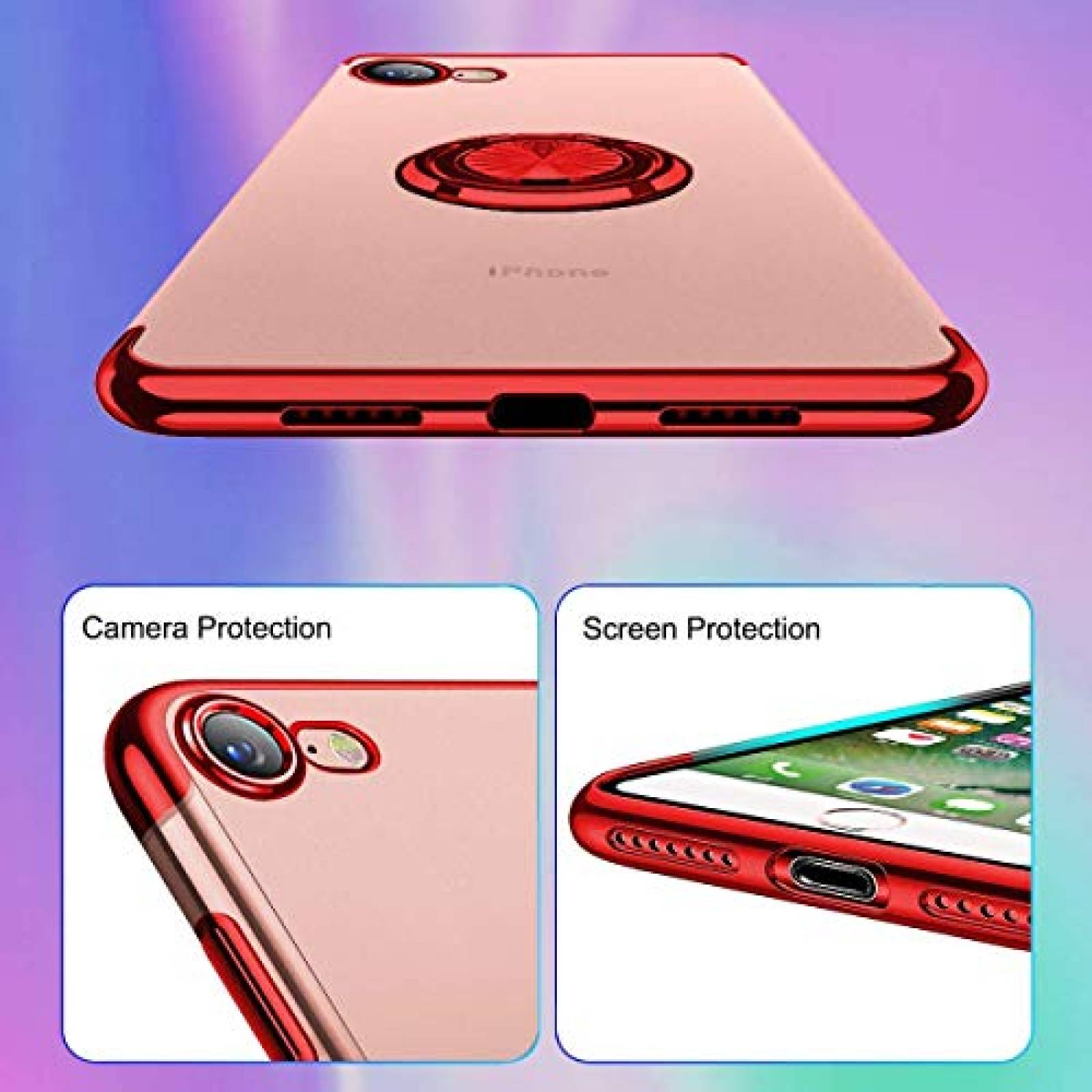 Funda Emoly diseñado para iPhone 7/iPhone 8 Funda 4.7 Sl 7/8 - Rojo
