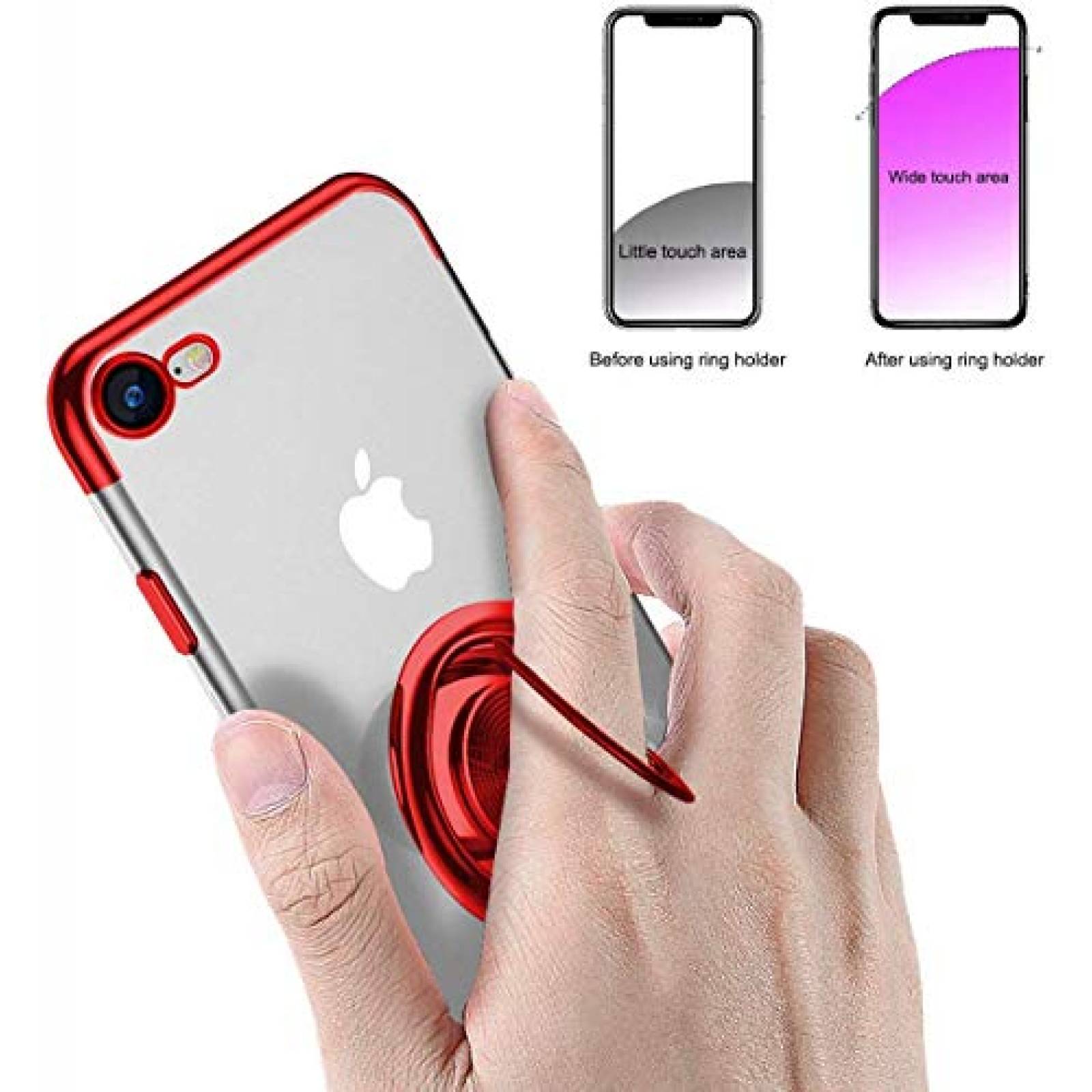 Funda Emoly diseñado para iPhone 7/iPhone 8 Funda 4.7 Sl 7/8 - Rojo