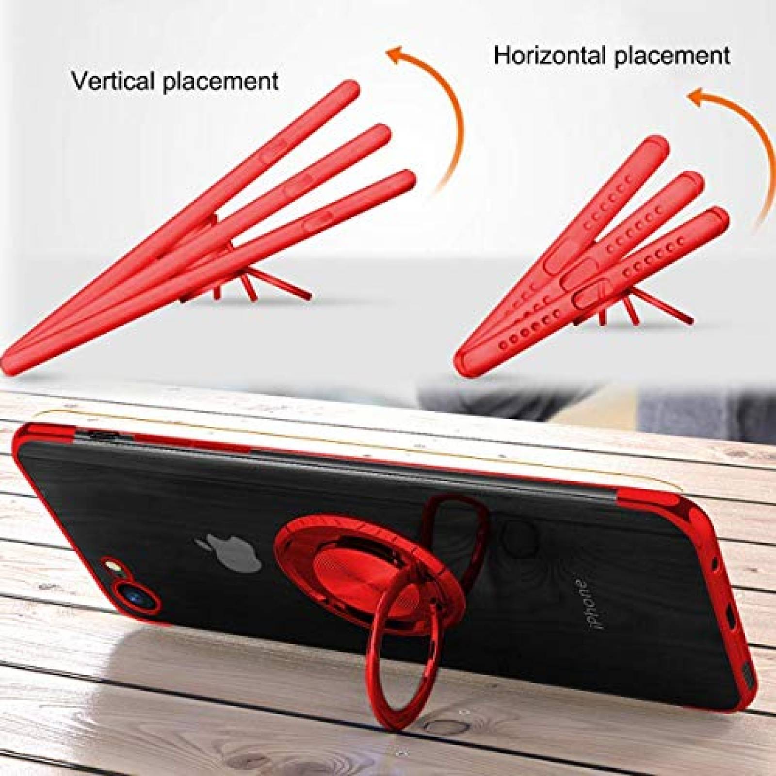 Funda Emoly diseñado para iPhone 7/iPhone 8 Funda 4.7 Sl 7/8 - Rojo