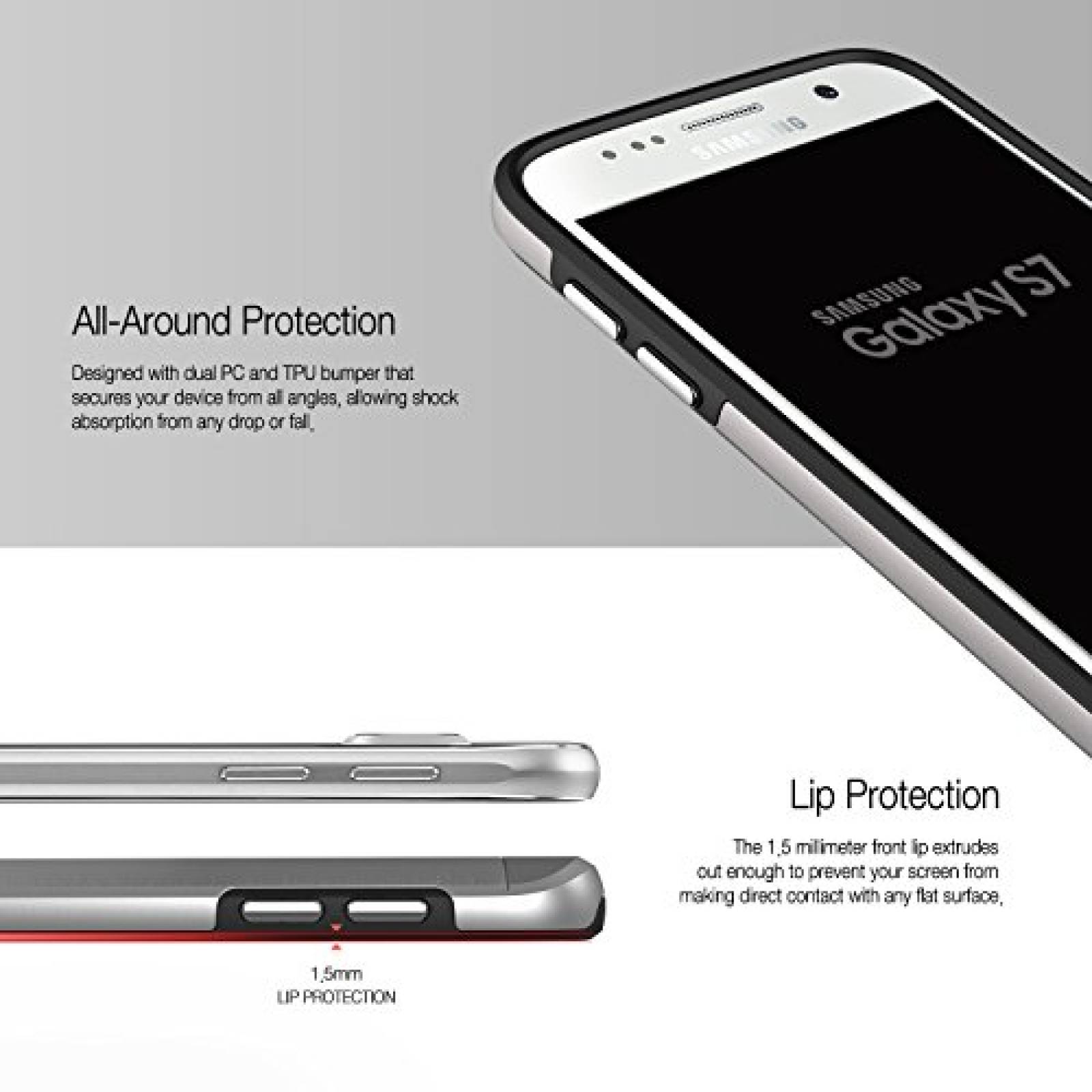 Funda Obliq Slim Meta Funda para Galaxy S7 , delgado, pr o satinado