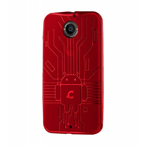Funda Cruzerlite Bugdroid Circuit TPU Funda por Motorola Color Rojo