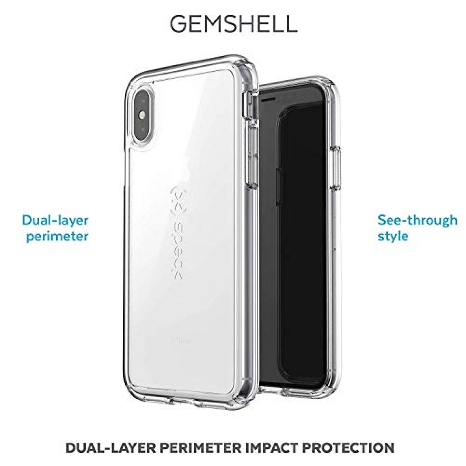 Funda Speck Products GemShell Funda para iPhone XS/iPhon ansparente