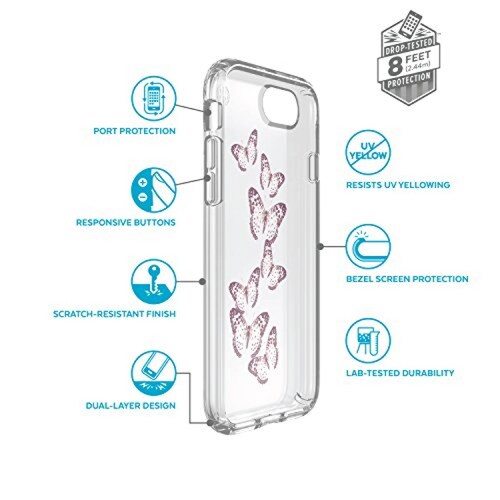 Funda Speck Products Presidio Clear+Print Case for iPhon Gold/Clear