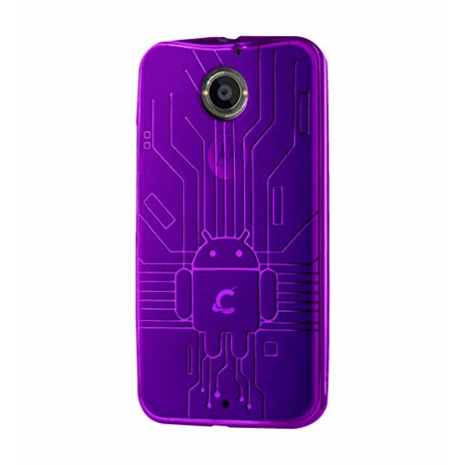 Funda Cruzerlite Bugdroid Circuit TPU Funda por Motorola or púrpura