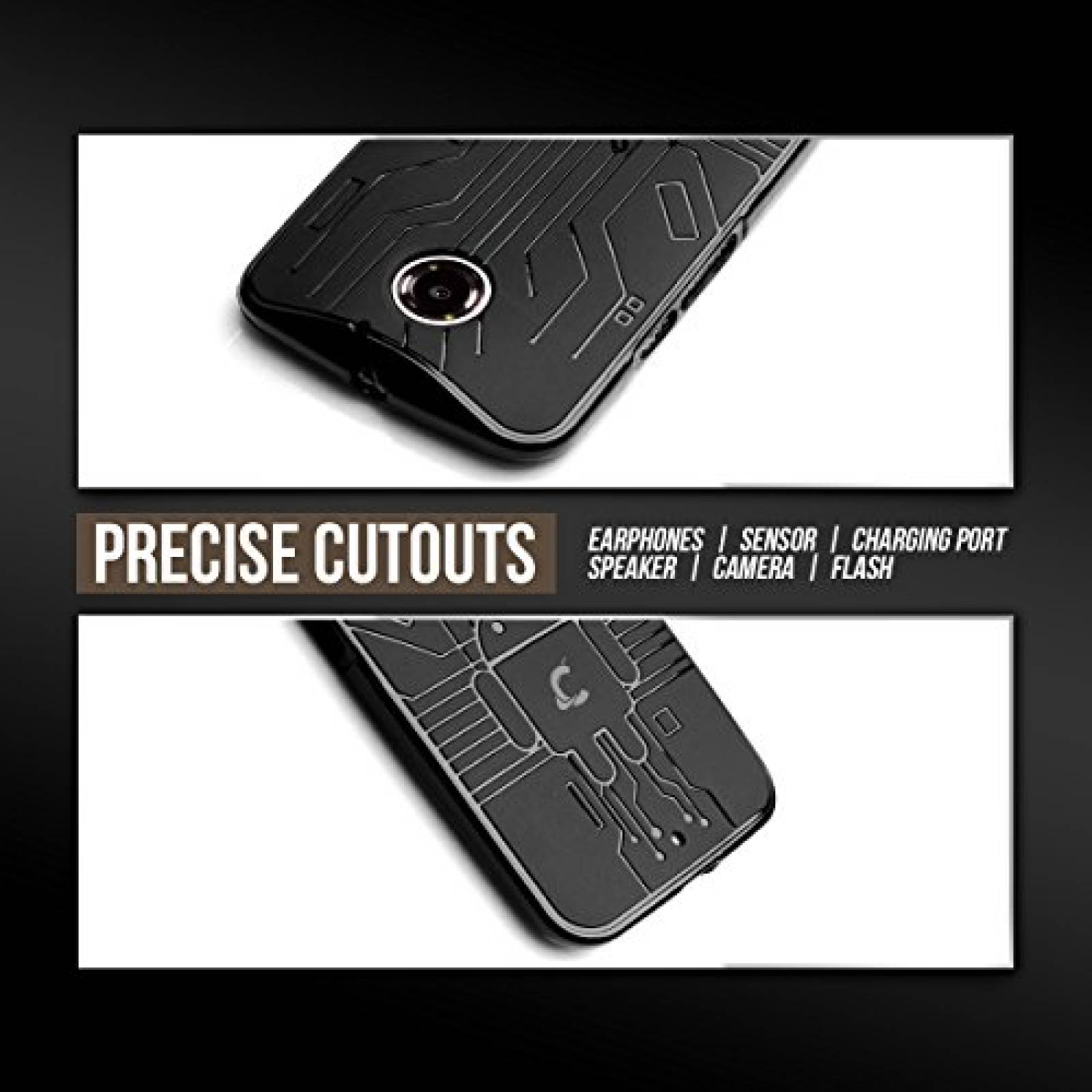 Funda Cruzerlite Bugdroid Circuit TPU Funda por Motorola or púrpura