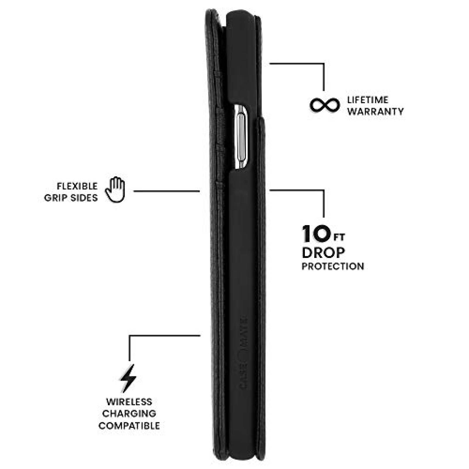 Funda Case-Mate - iPhone 11 Pro MAX Folio Case - Leather ck Leather