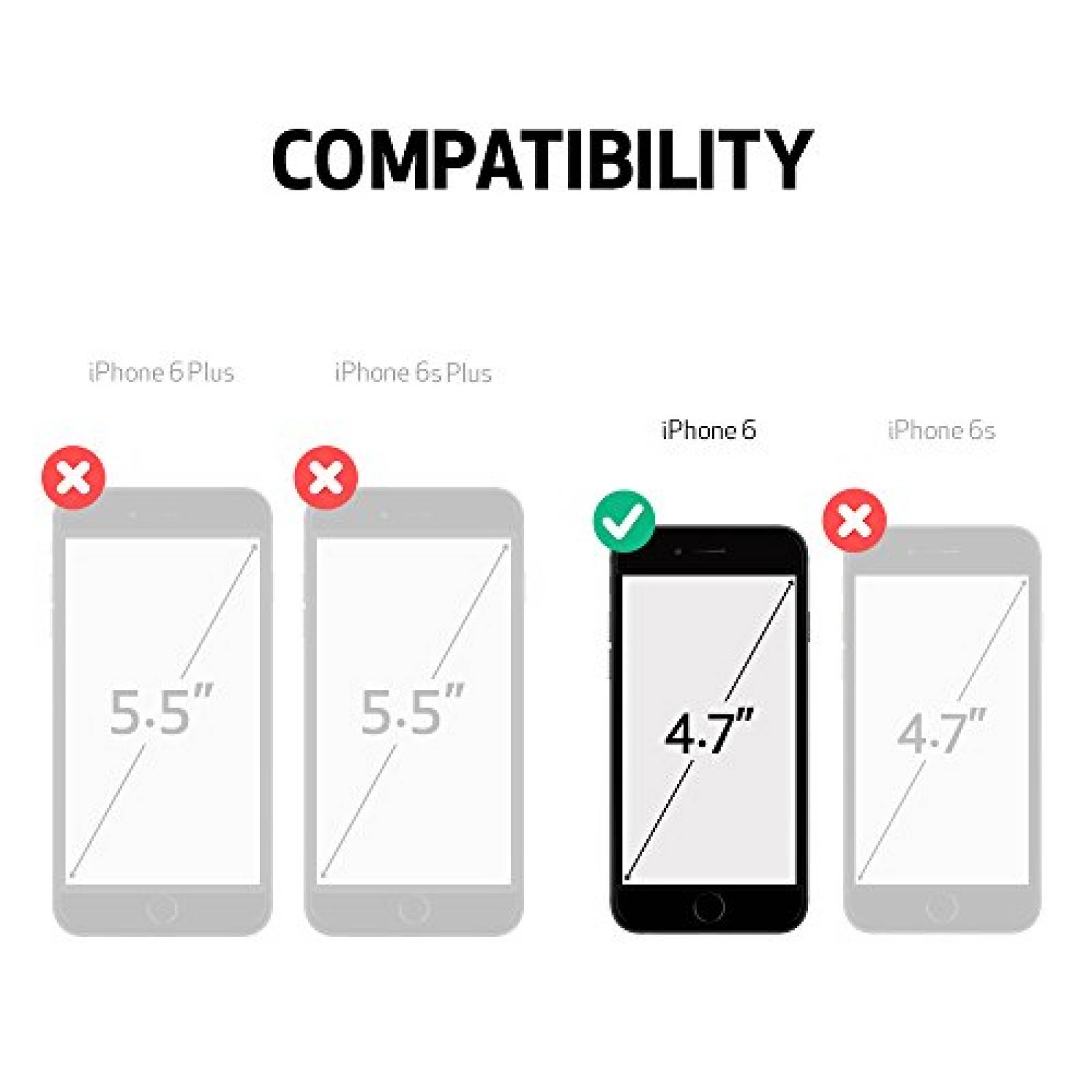 Funda LifeProof FRE iPhone 6 ONLY Waterproof Case (4.7" lack/Black