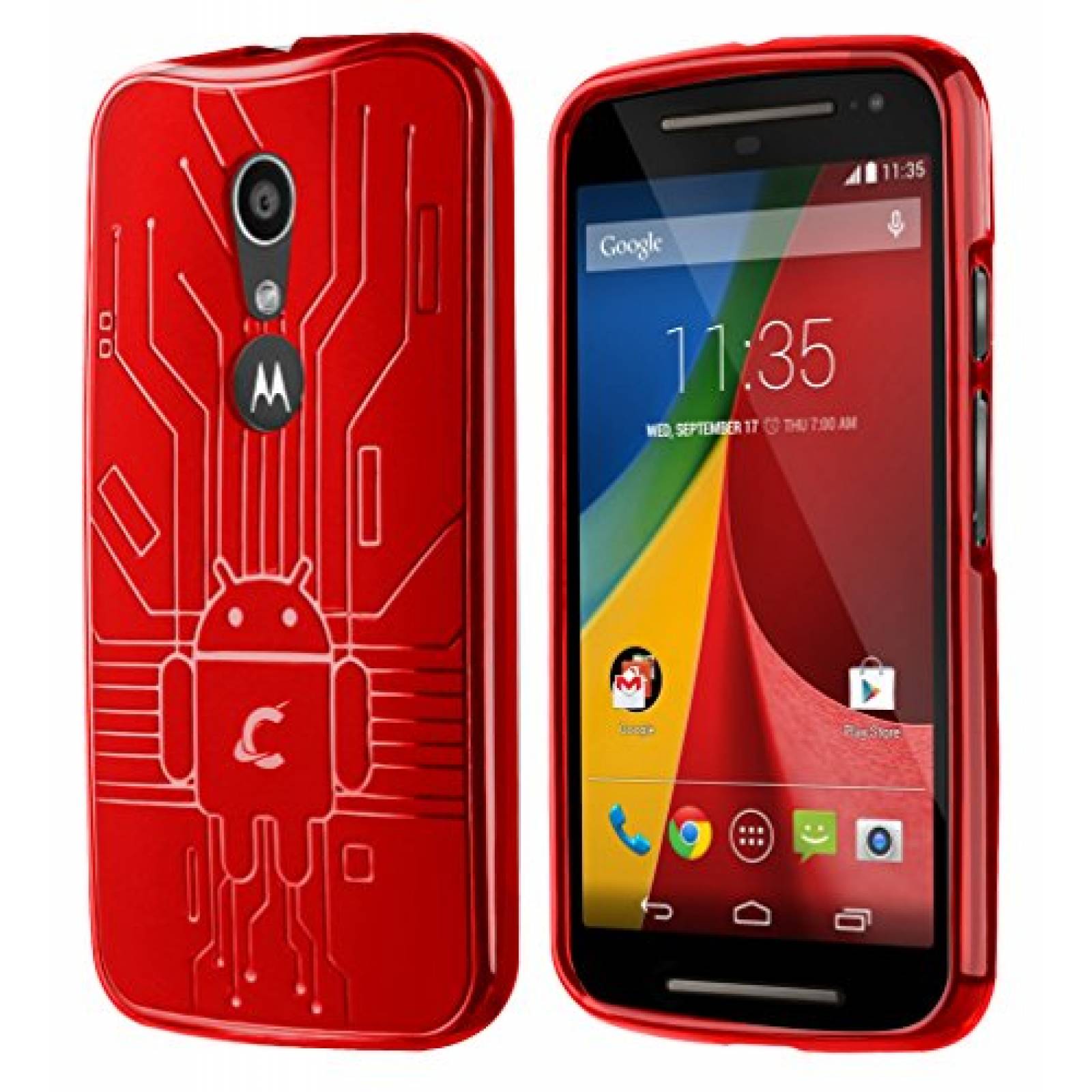 Funda Cruzerlite Caso Bugdroid Circuito Los Bloques de 3 Negro/Rojo
